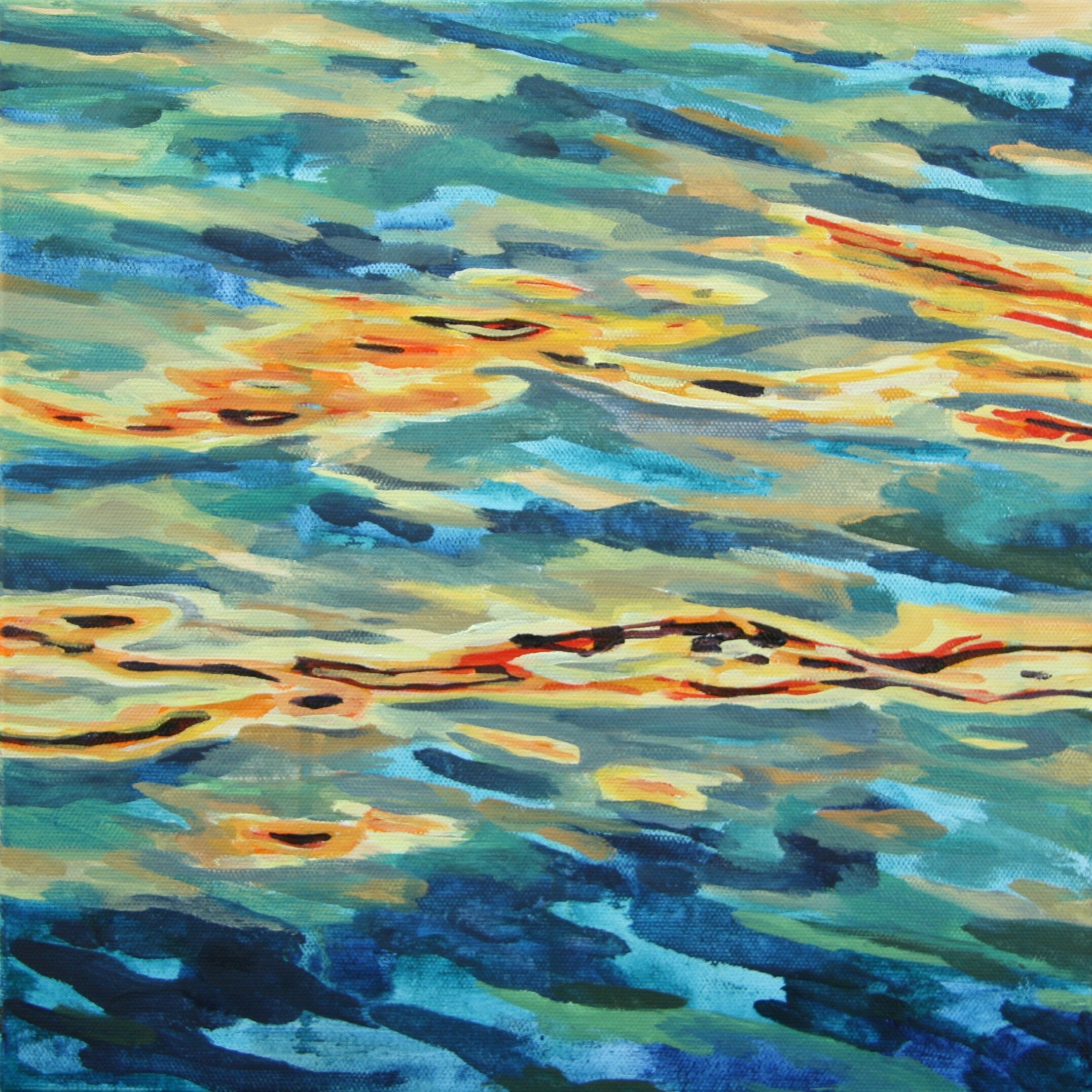 ‘Stream’201512” x 12”water soluble oil on canvassold