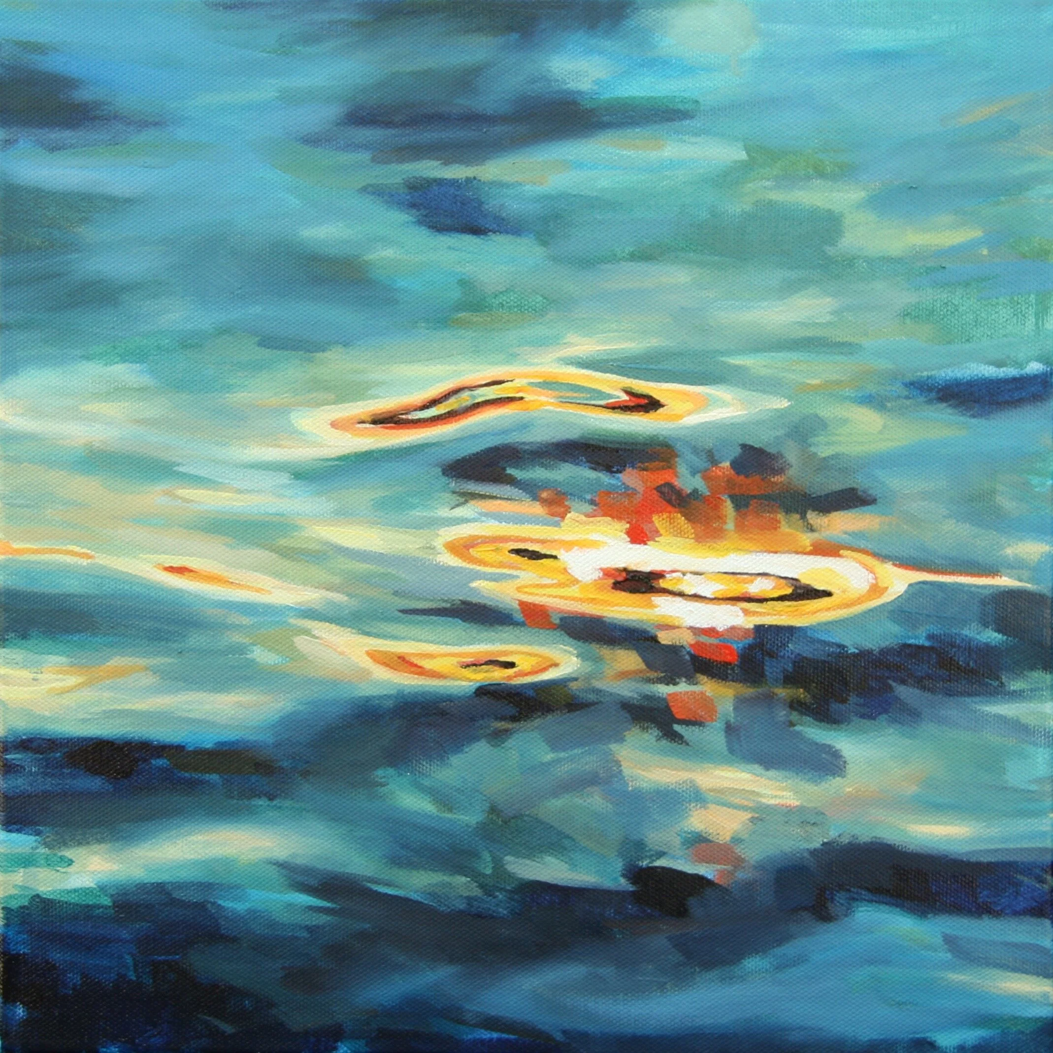 ‘Radiate’ 2015 12” x 12” water soluble oil on canvas sold