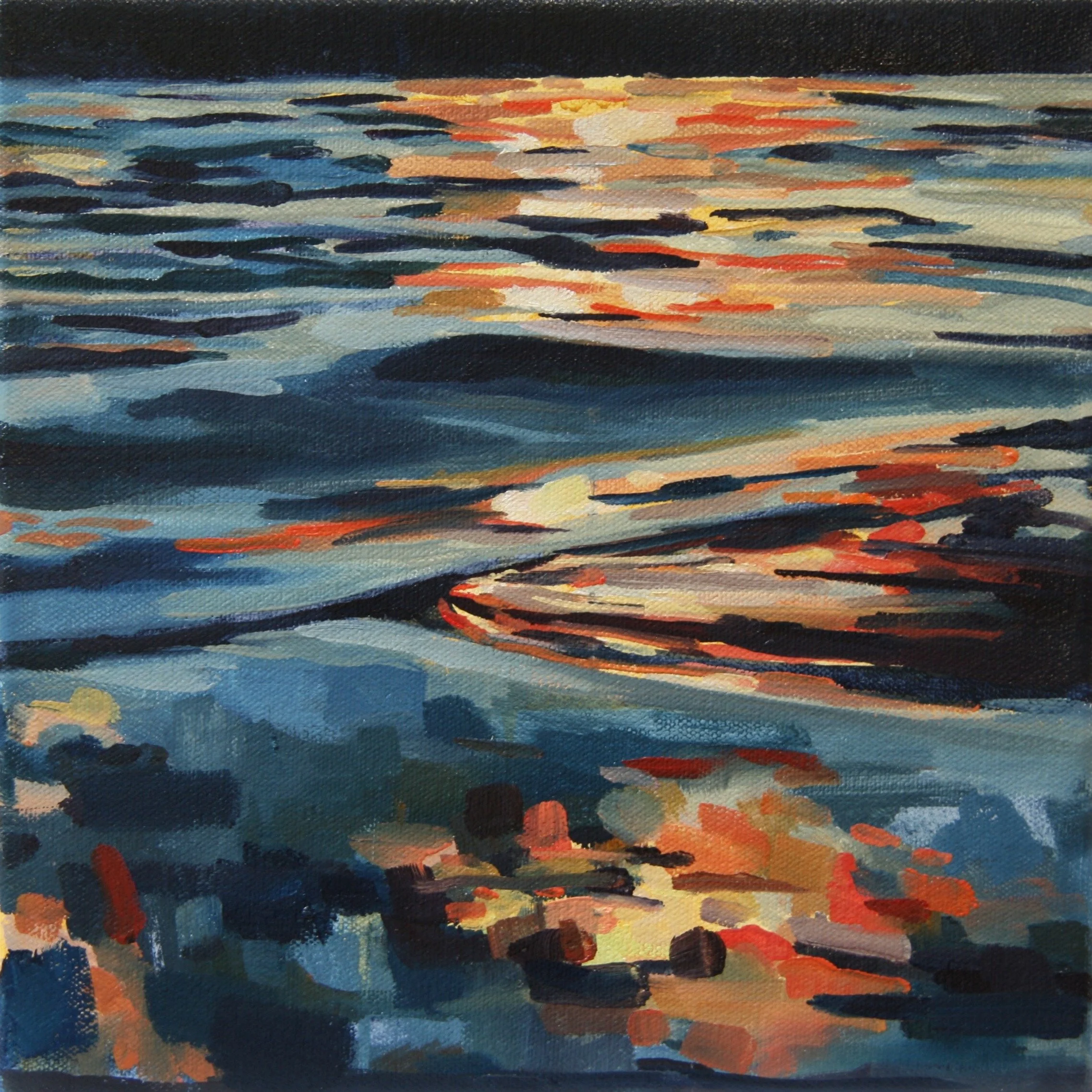 ‘Skip’ 2015 10” x 10” water soluble oil on canvas sold
