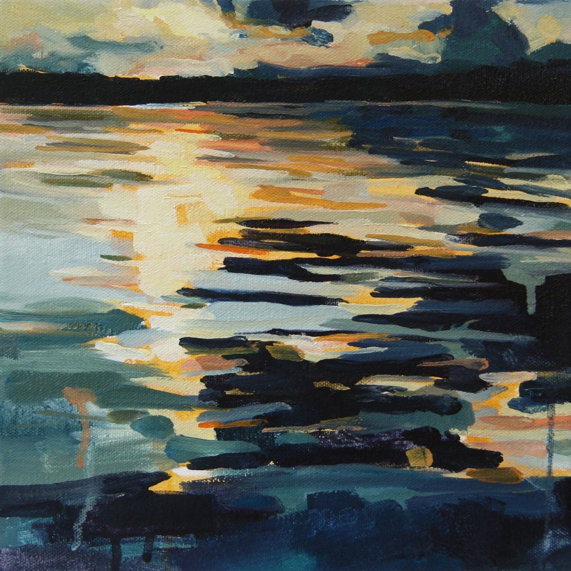 ‘Collide I’201510” x 10”water soluble oil on canvassold