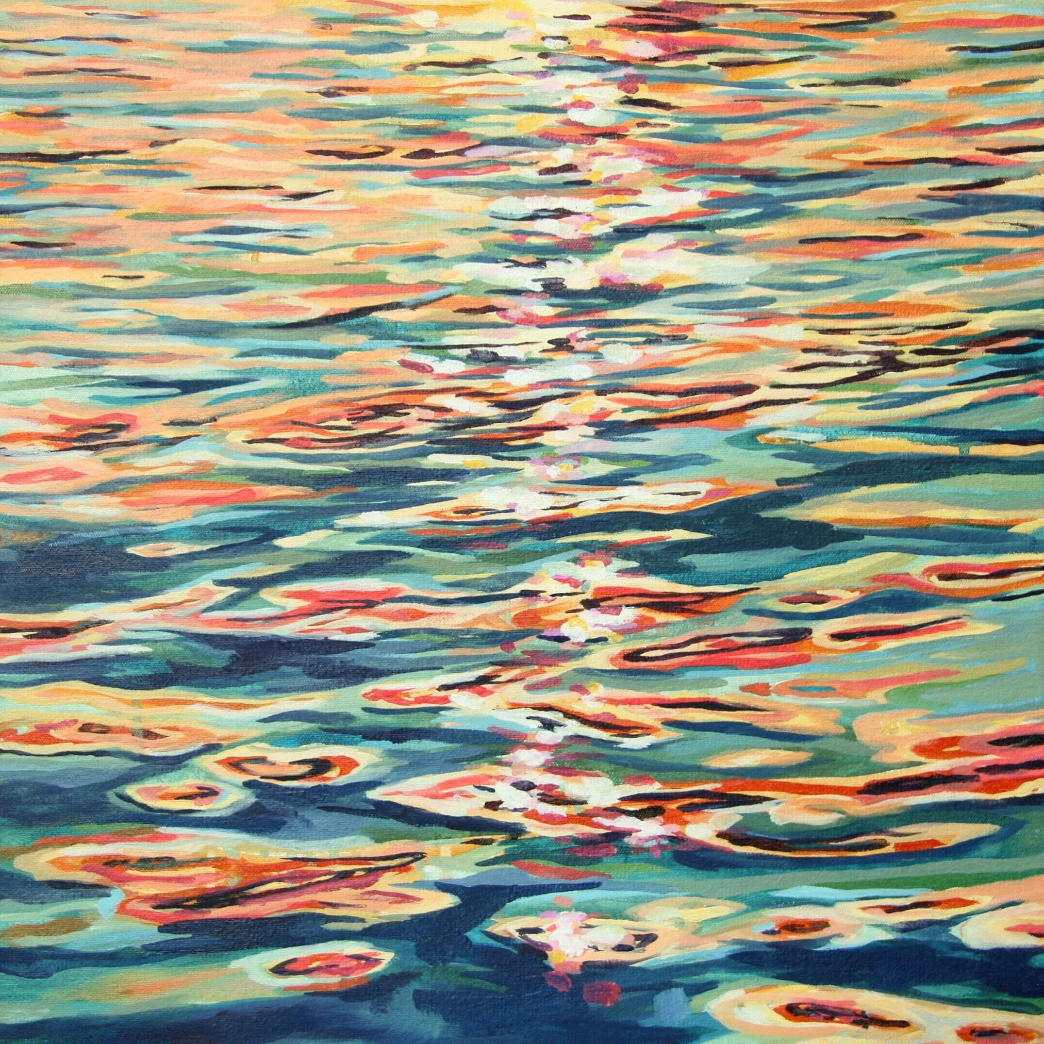 ‘Rift’ 2015 20” x 20” water soluble oil on canvas sold