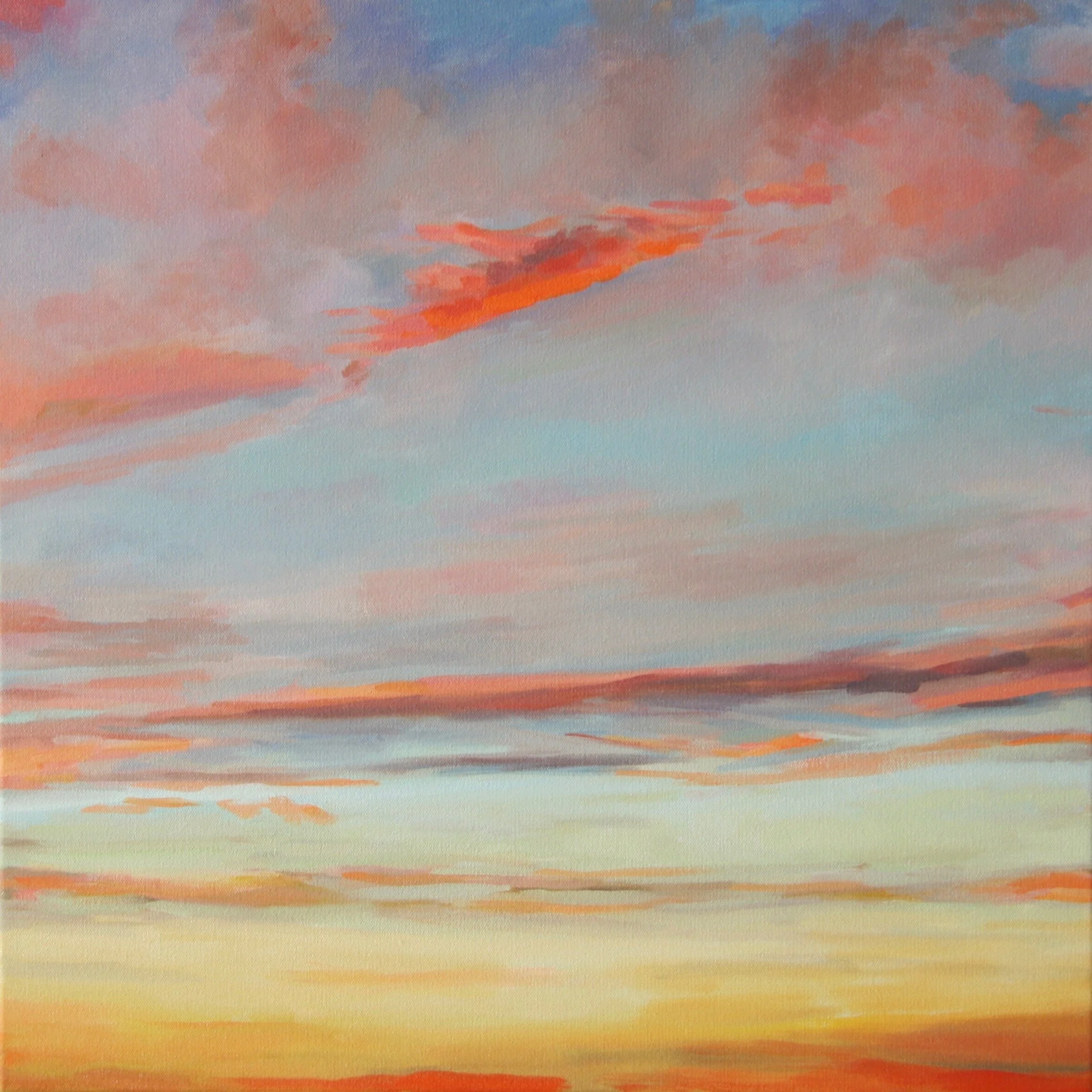 ‘Striated III’ 2015 20” x 20” water soluble oil on canvas sold