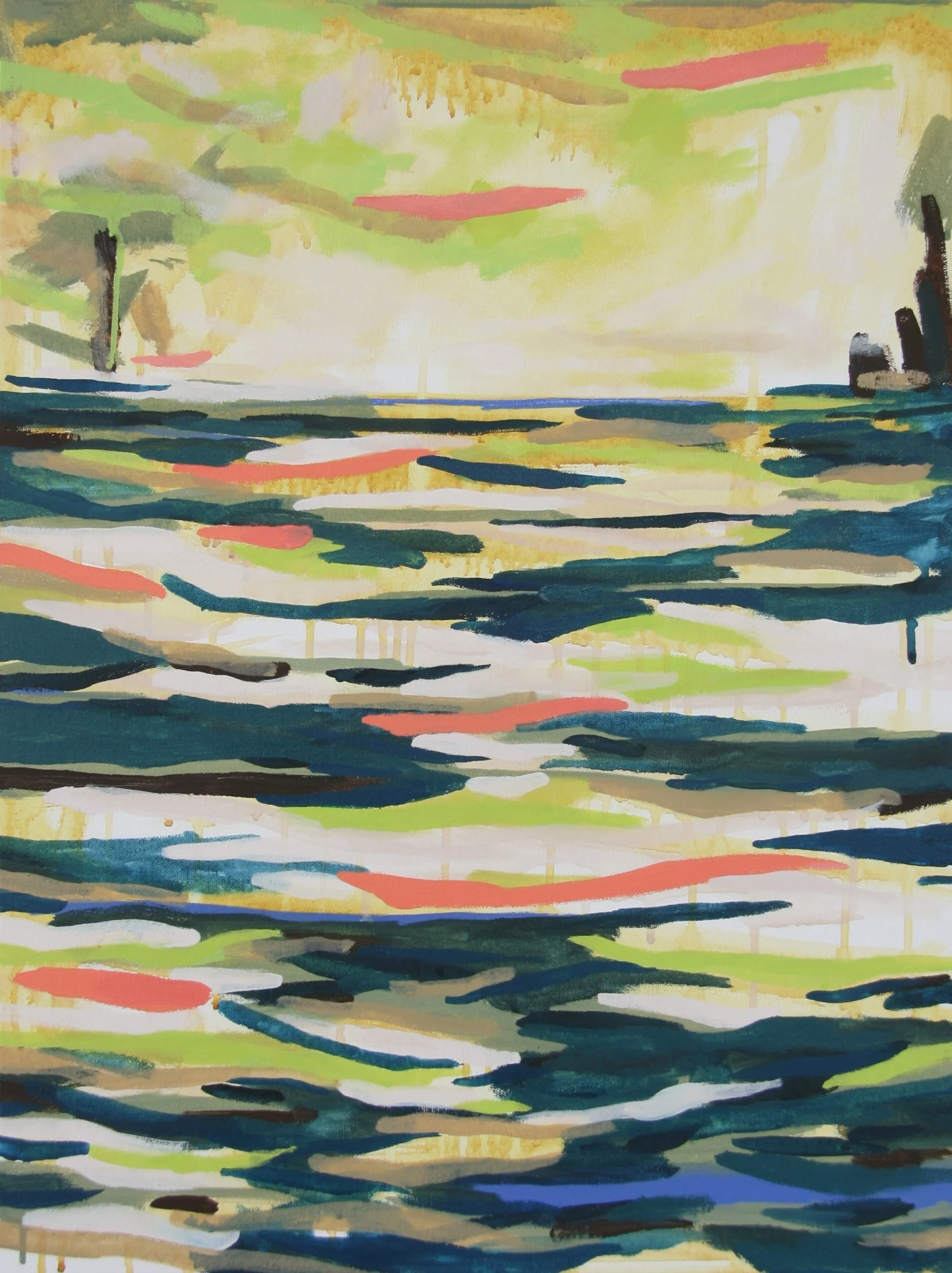 ‘Ebb’ 2014 18” x 24” water soluble oil on canvas available