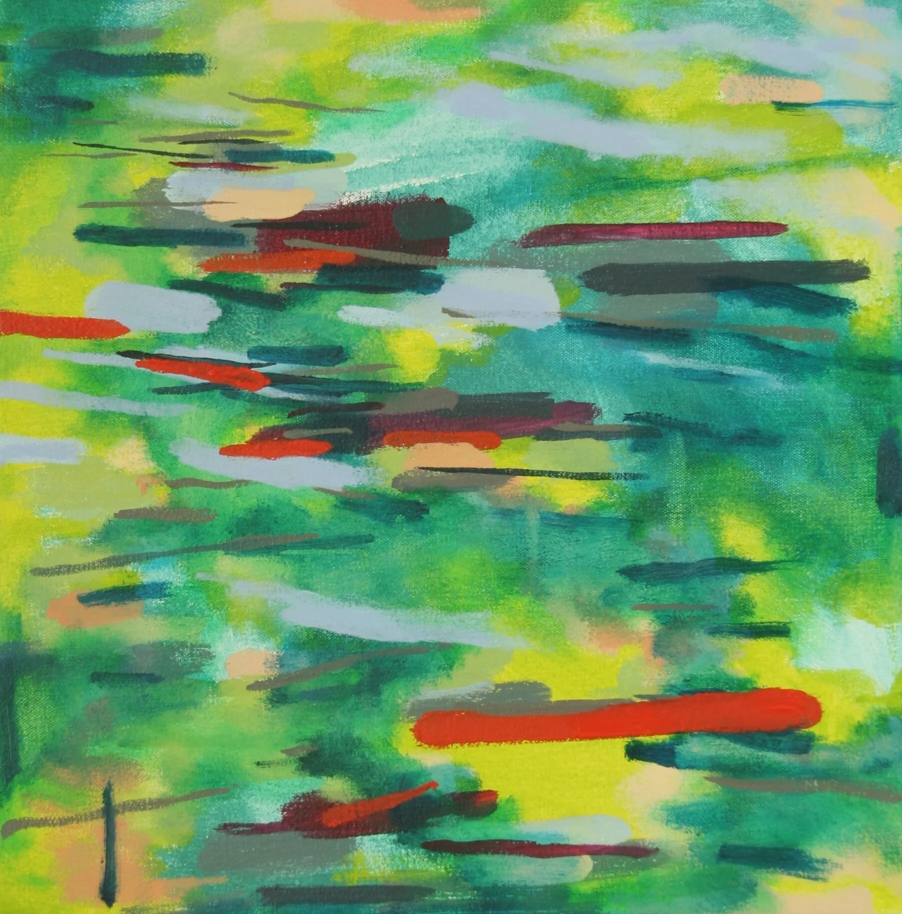 ‘Convergence III’ 2014 12” x 12” water soluble oil on canvas sold