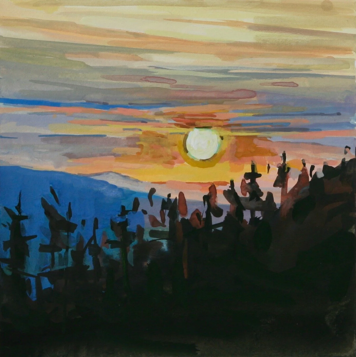 ‘Sinking Sun’20194” x 4”gouache on papersold