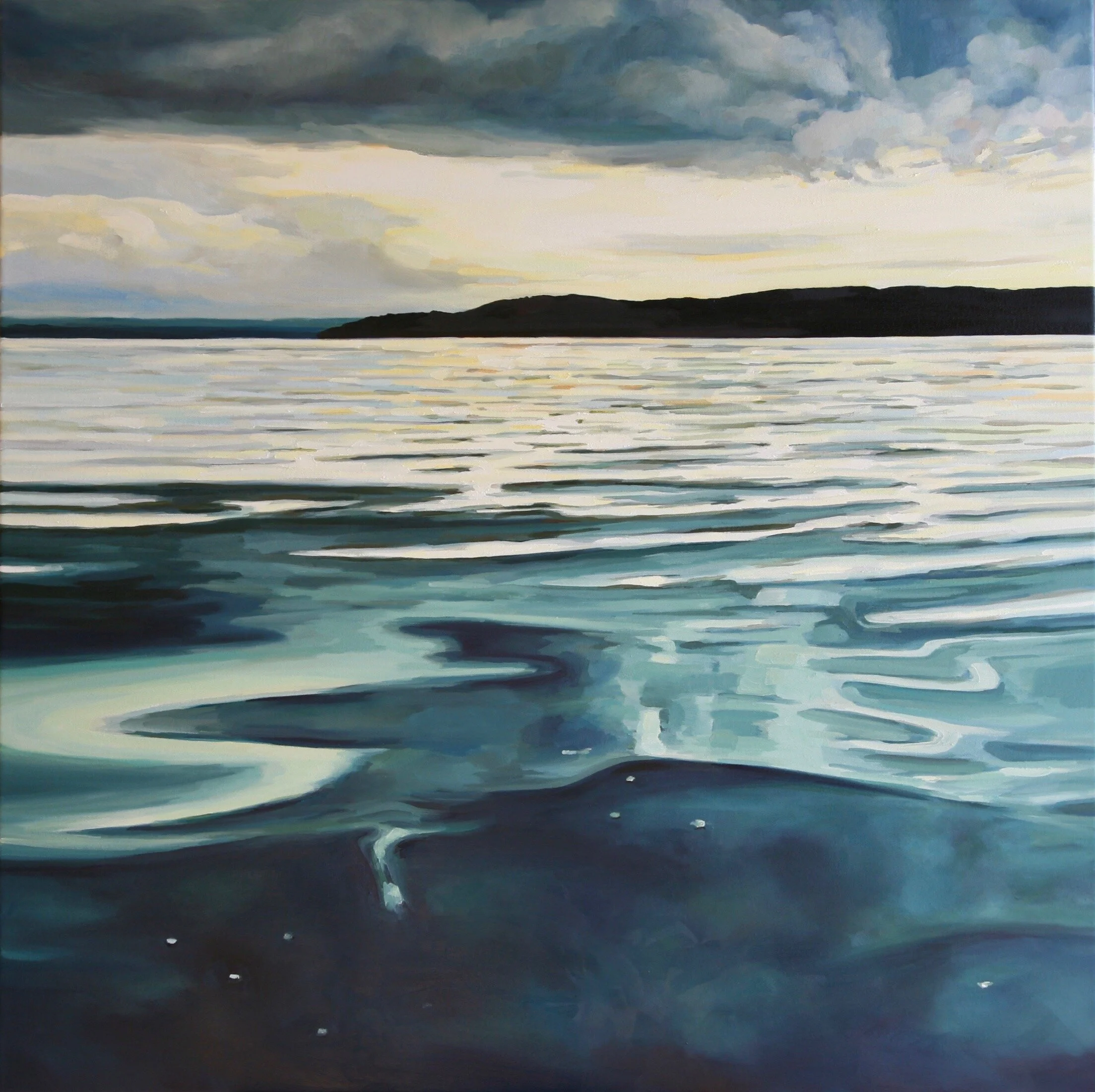 ‘On the Sound’201936” x 36”water soluble oil on canvassold