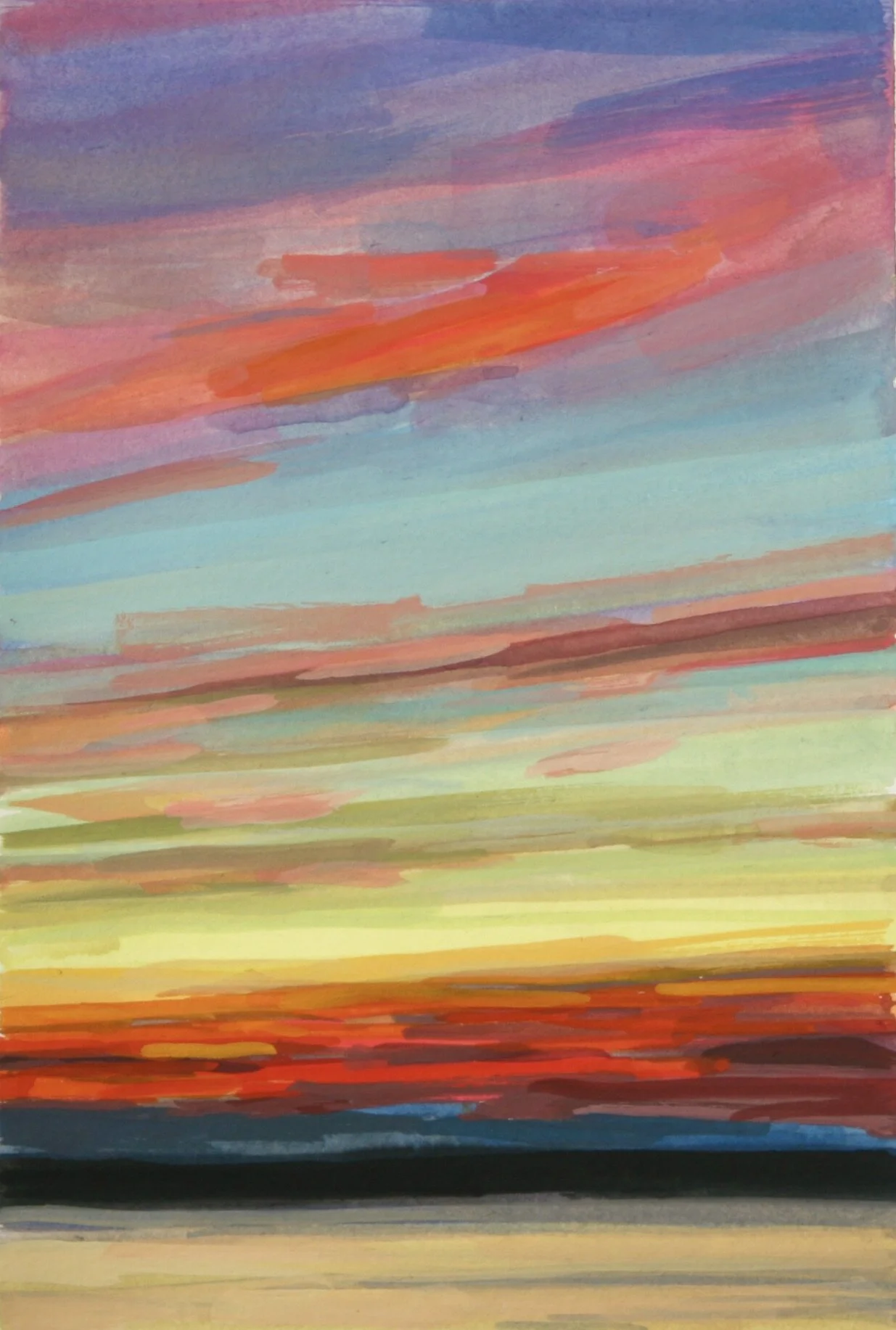 ‘Sunset Stripes IV’20204” x 6”gouache on papersold