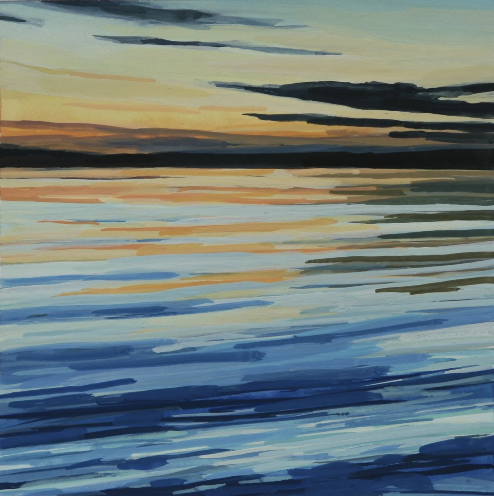 ‘Clear + Bright I’20204” x 4”gouache on papersold