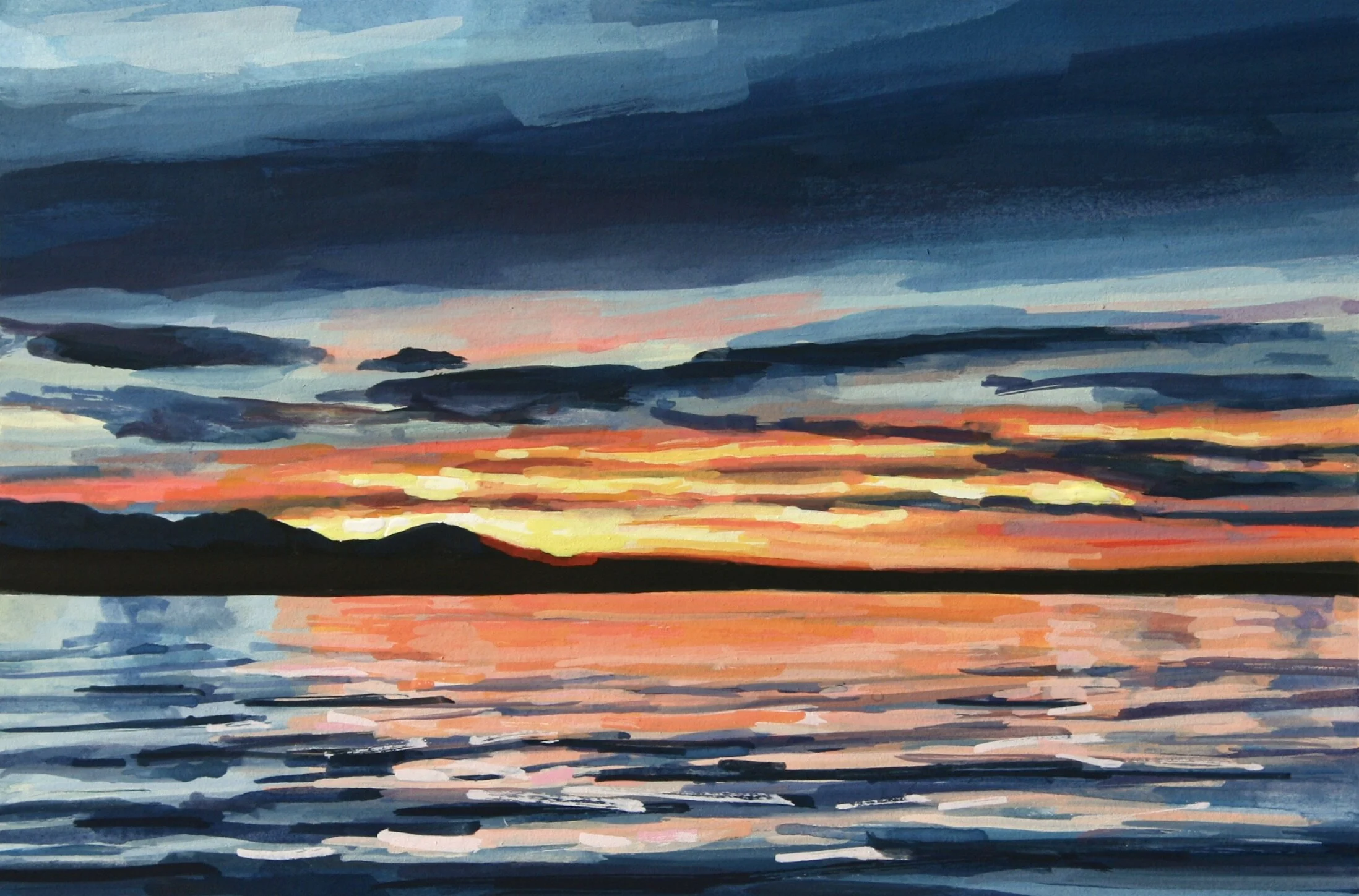 ‘Light Show II’20206” x 4”gouache on papersold