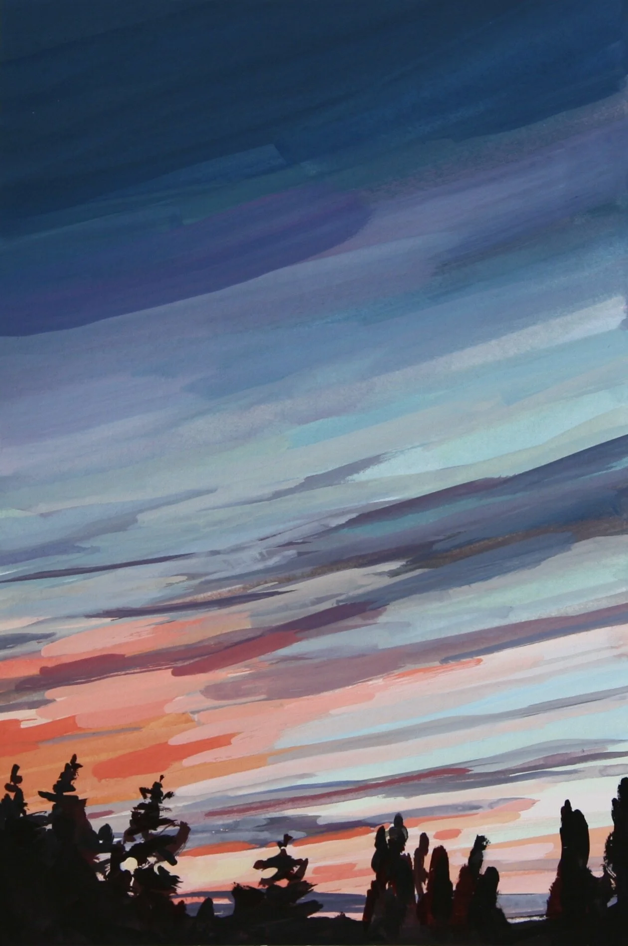 ‘Sorbet Streaked Sky’20204” x 6”gouache on papersold