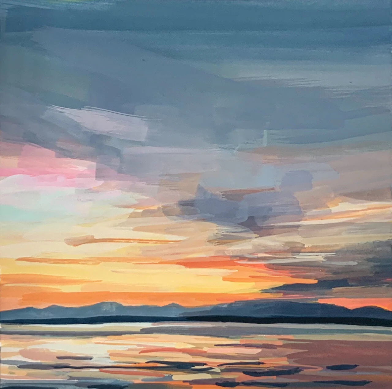 ‘Slow Burn I’20204” x 4”gouache on papersold