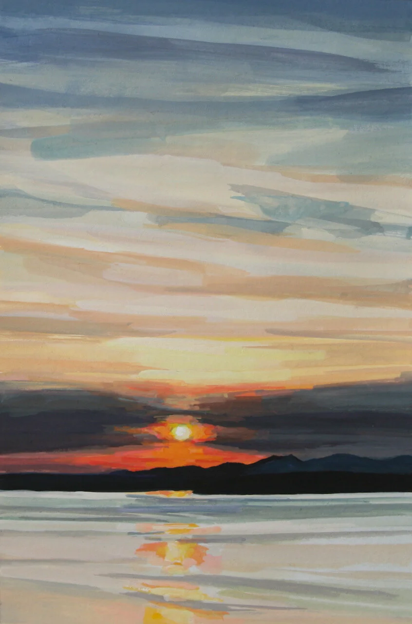 ‘Burnished Sky I’20204” x 6”gouache on papersold