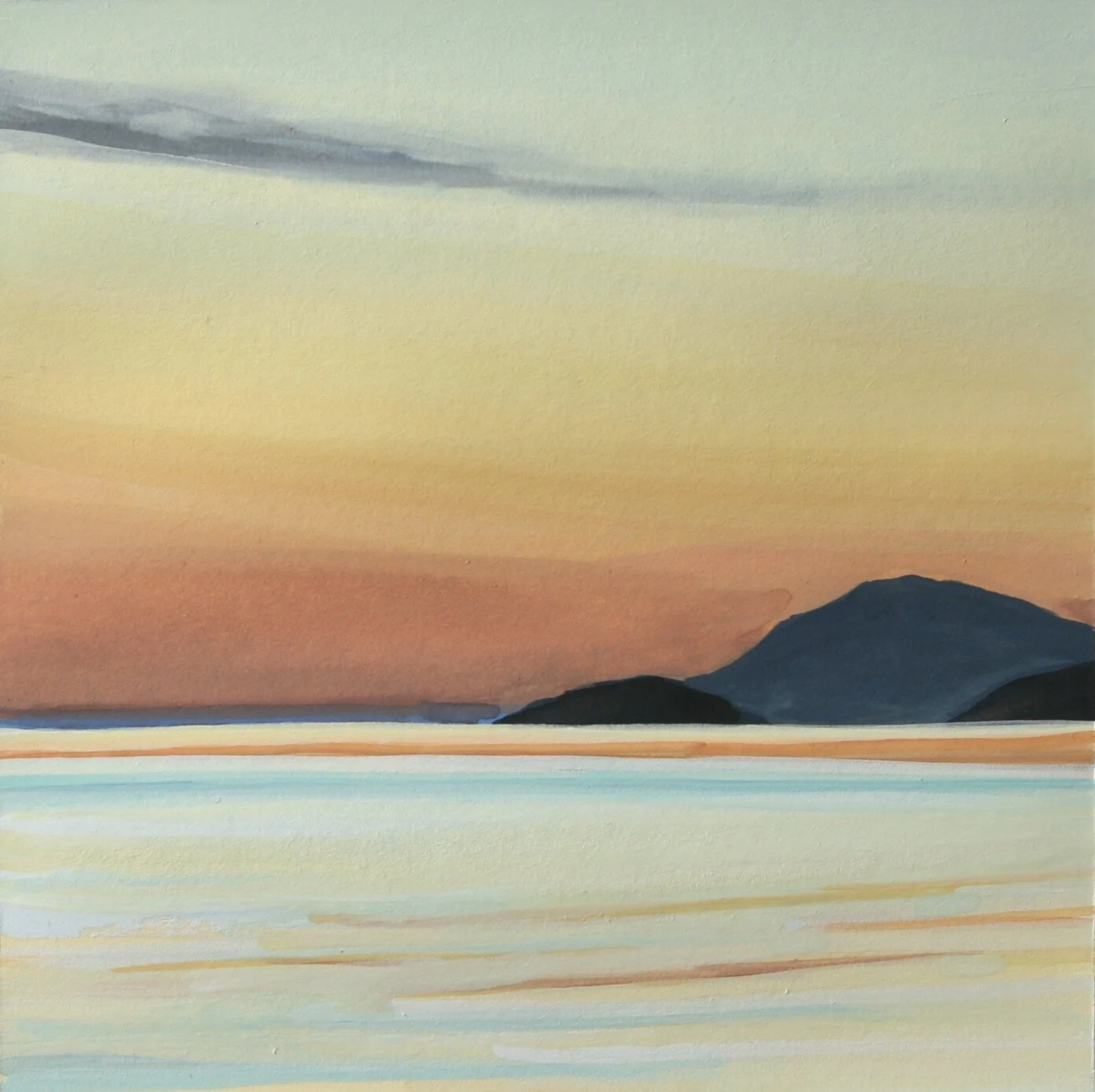 ‘Bay View at Dusk’20204” x 4”gouache on papersold