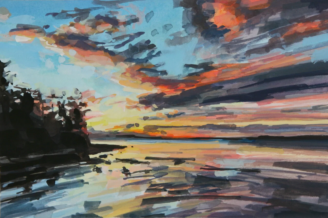 ‘Island Light I’20206” x 4”gouache on papersold