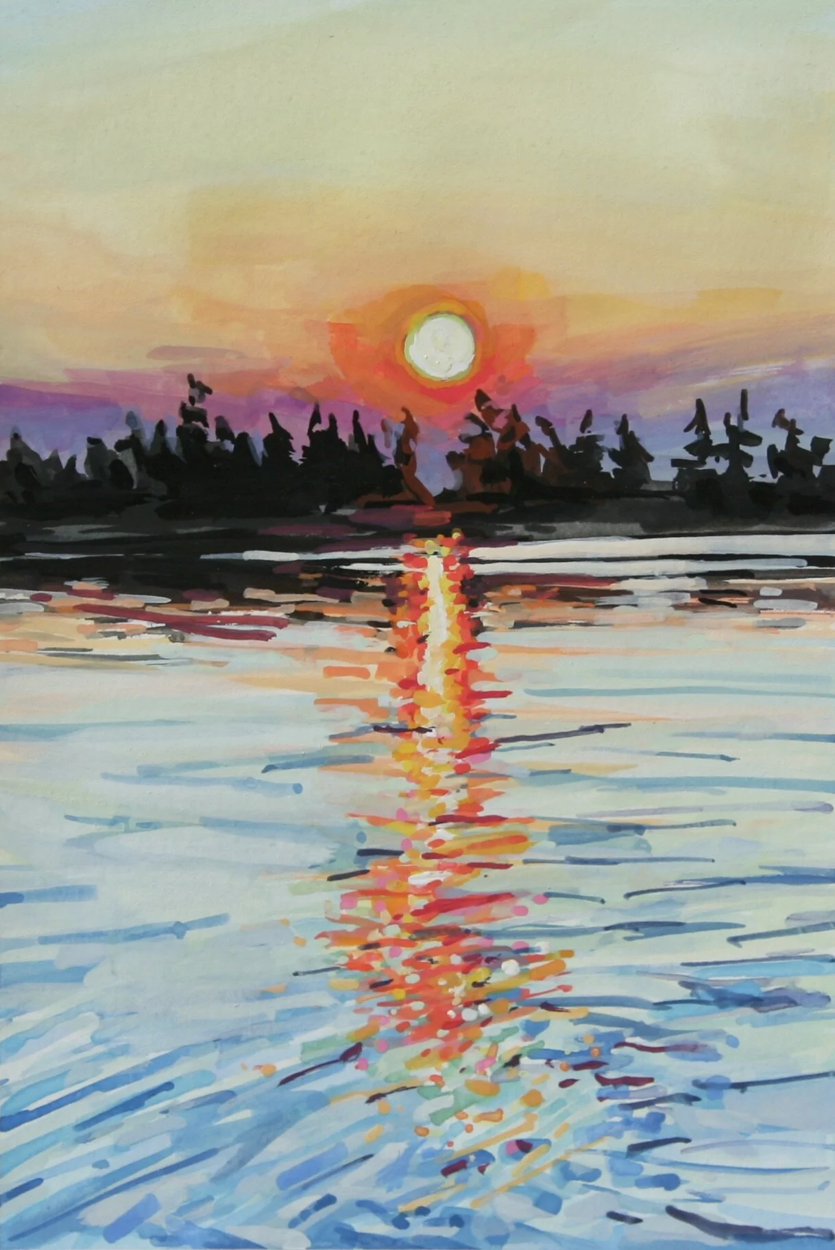 ‘Smoke Rise I’20204” x 6”gouache on papersold