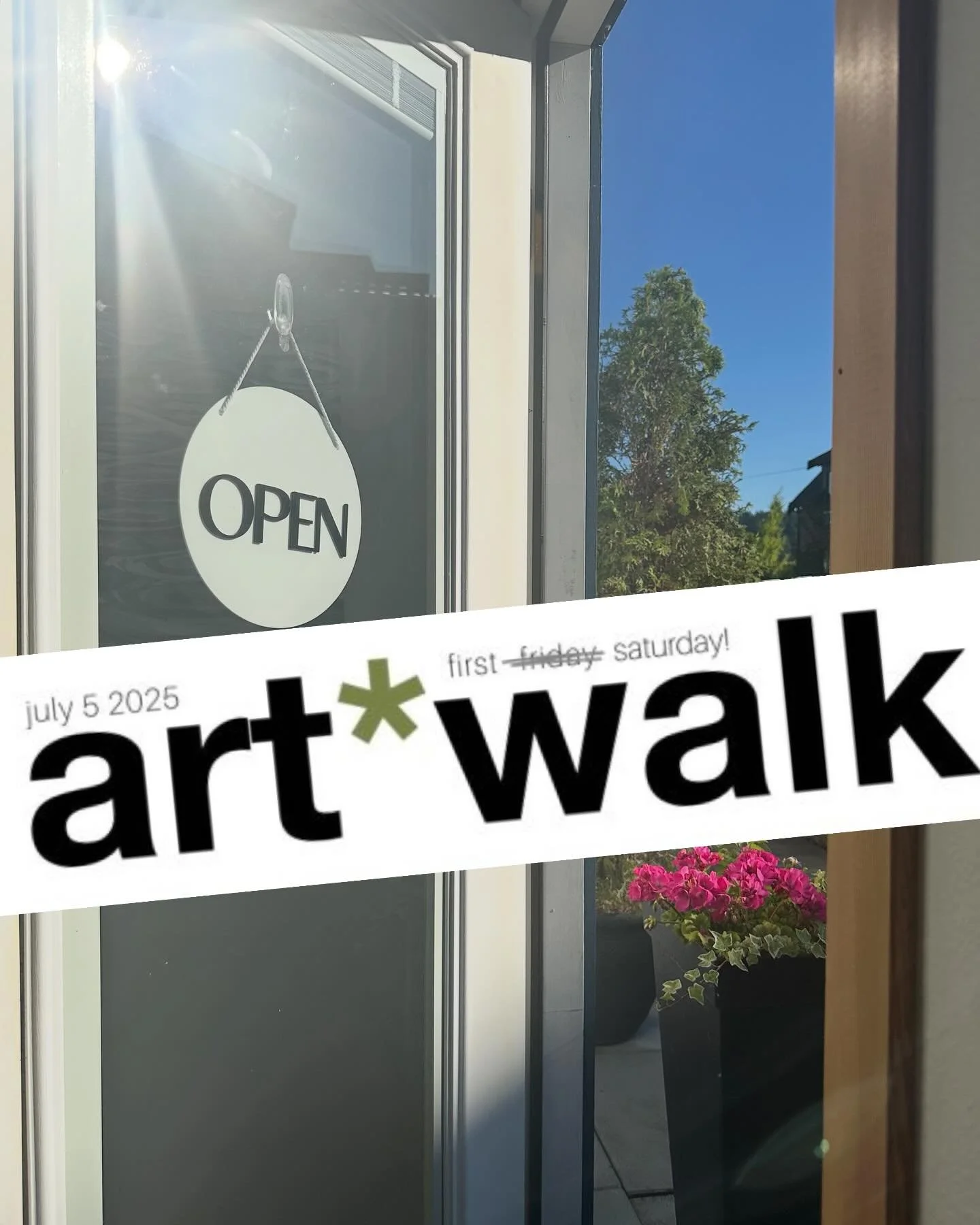 Just a heads up that Art Walk is this Saturday instead of Friday! It&rsquo;s a very busy week here on Bainbridge - we have the Street Dance Thursday night, the Parade and all the activities for the Grand Old 4th on Friday, and the fun continues with 
