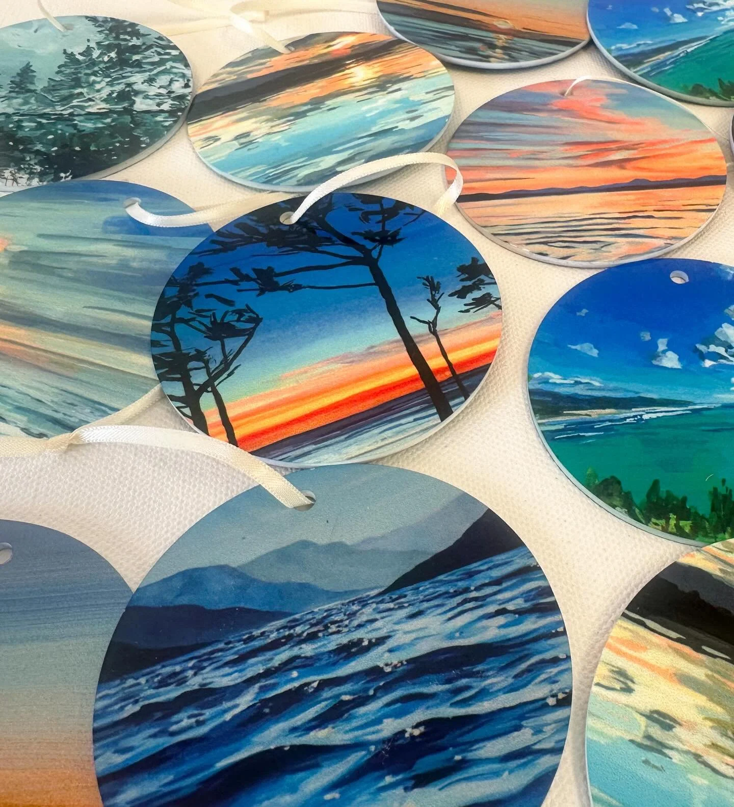 Sneak peek! I&rsquo;m working on releasing ornaments today and they should be live on my website verrrry soon! Or stop by my Gallery to see them in person - my tree is up and decorated &amp; I&rsquo;m open until 5 today!