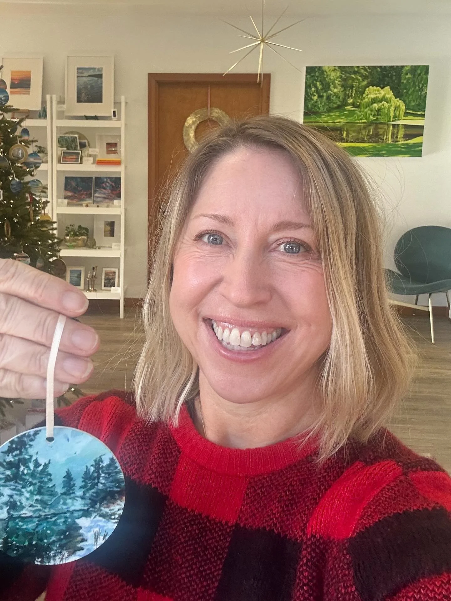 It&rsquo;s Plaid Friday here on sunny Bainbridge Island, so come by and shop local! 
My Holiday Sale continues through Monday: enjoy 20% off prints &amp; ornaments with code HOLIDAY2025 at checkout online or automatically in person at my Gallery. 
I&