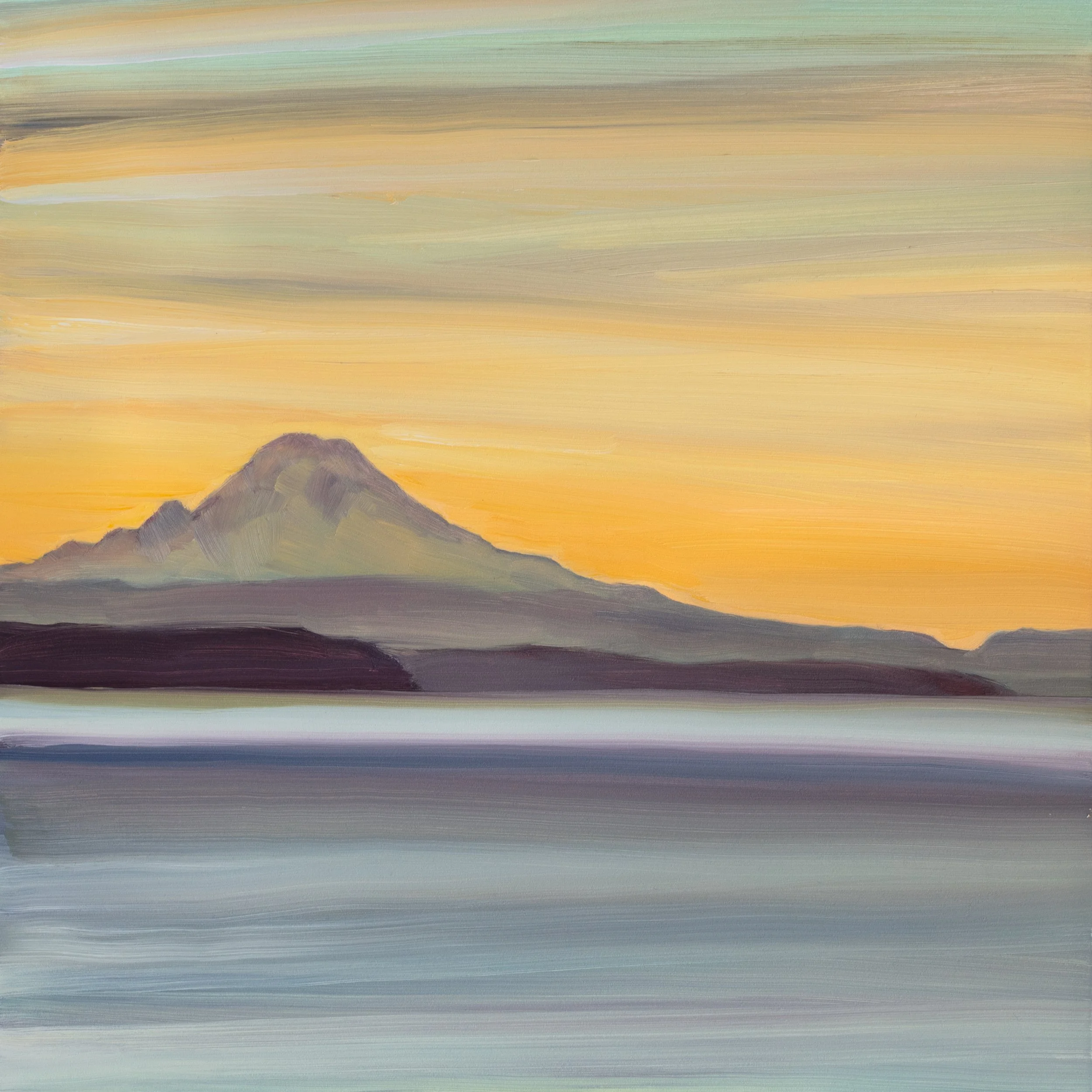 Mt. Rainier Morning 12" x 12"