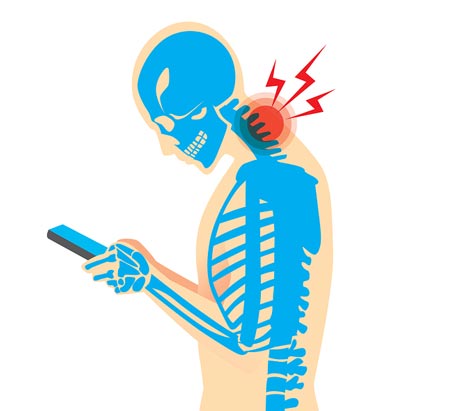 Text-neck is not an inherently damaging movement.