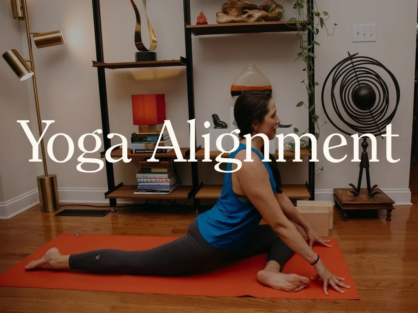 Yoga practitioner demonstrating alignment and movement variability in a yoga pose