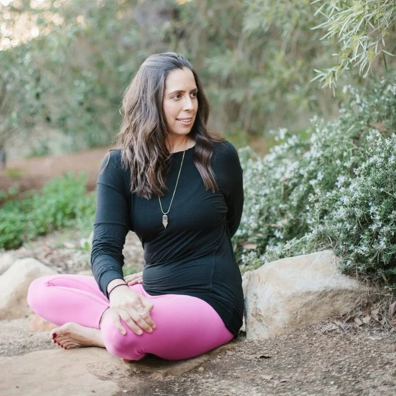 yoga seated twist with neck rotation
