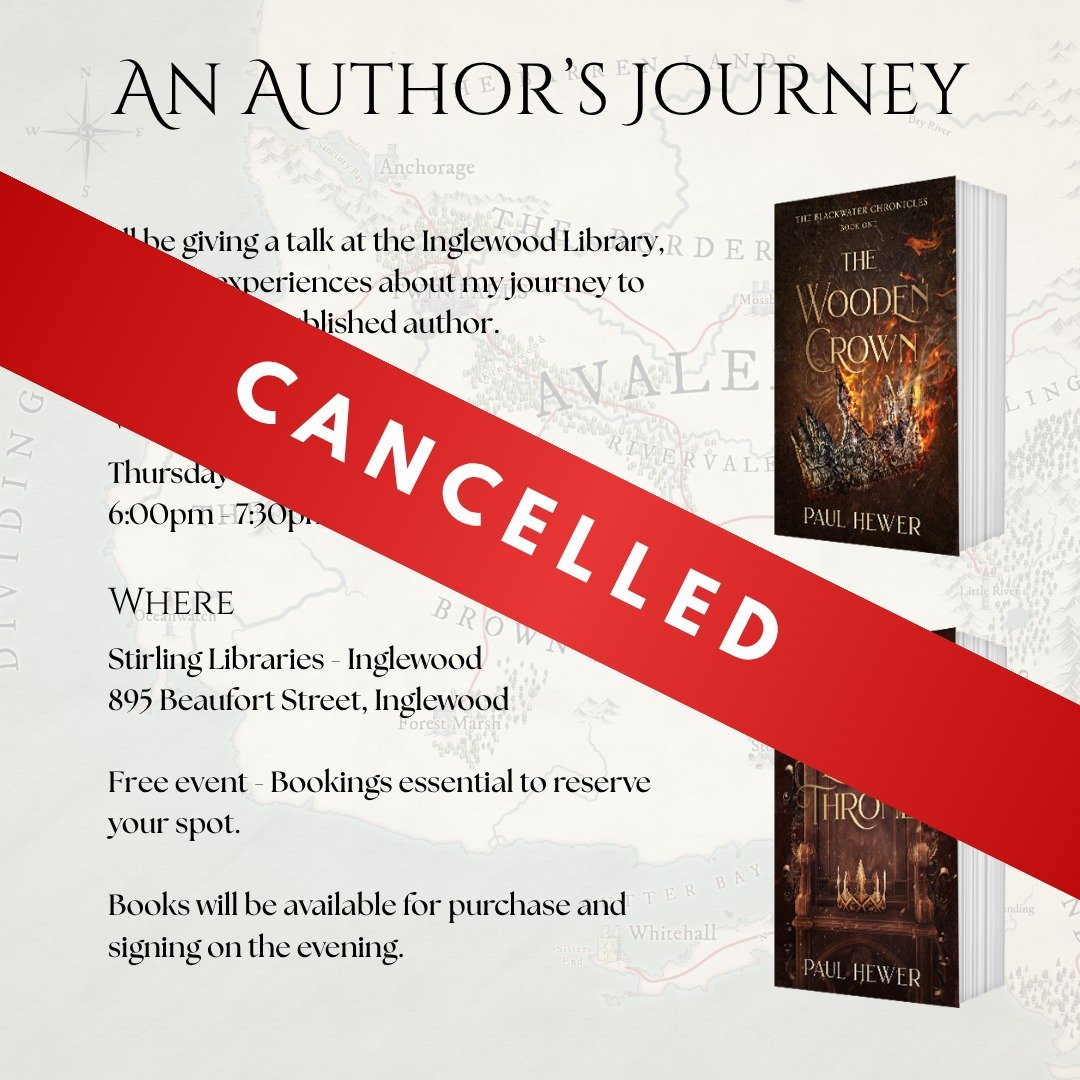 Unfortunately, due to circumstances beyond our control, my "An Author's Journey" event at the Inglewood Library has been cancelled.

I'm disappointed, but it will happen, and I'll let you know once it is rescheduled.