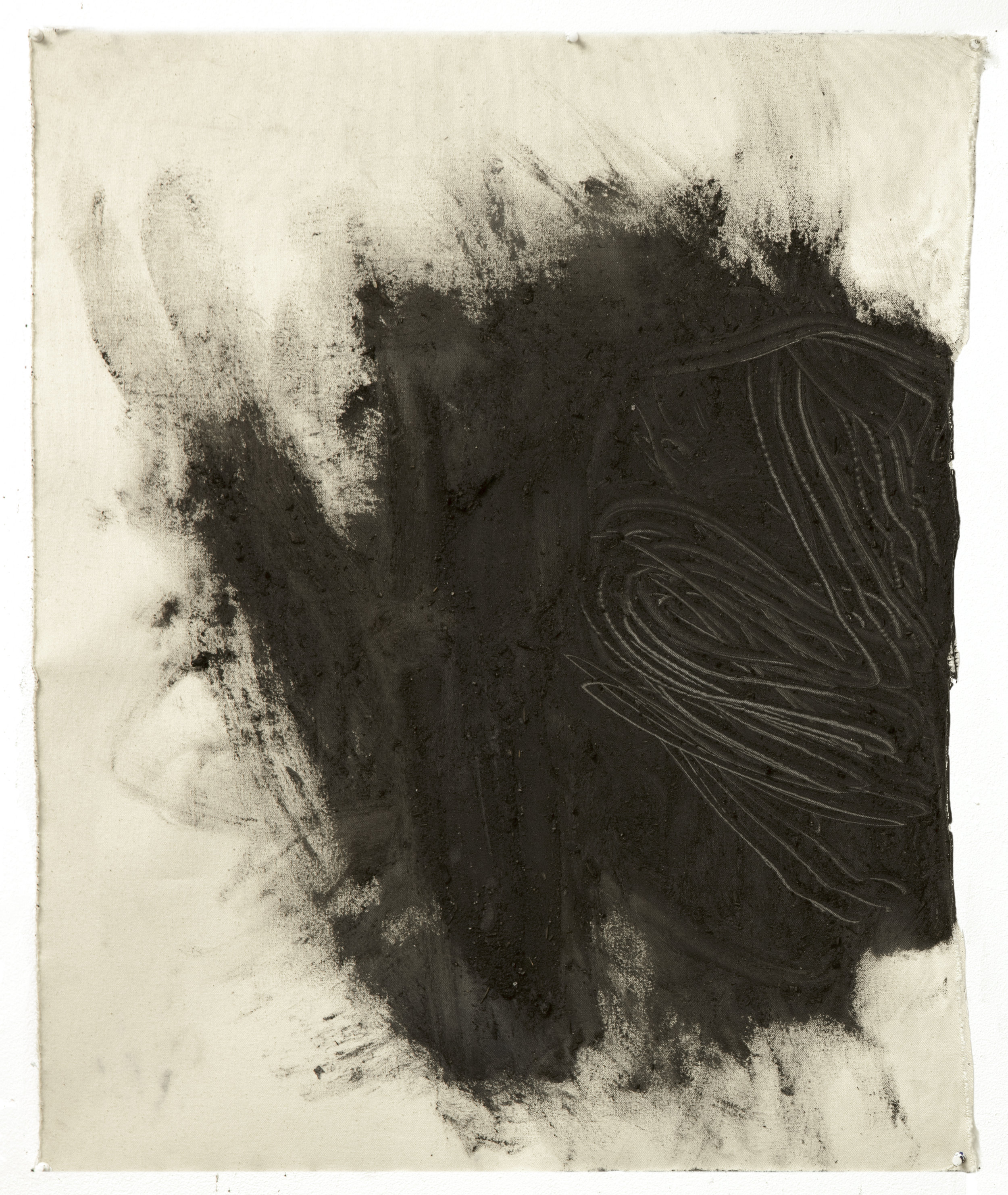 Inchoate, 2018, Earth on Canvas, 32 x 26 3/4 in