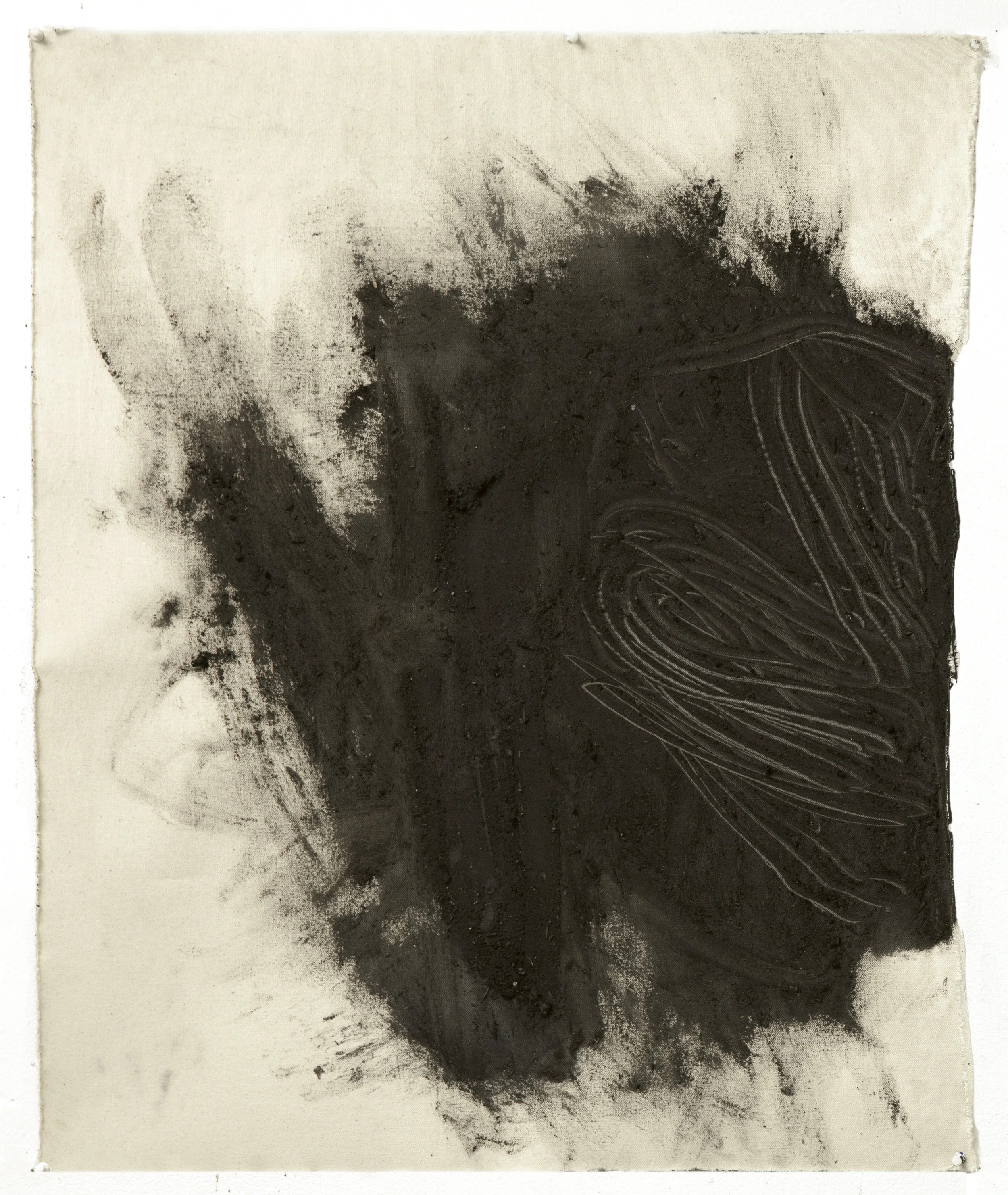 Inchoate, 2018, Earth on Canvas, 32 x 26 3/4 in