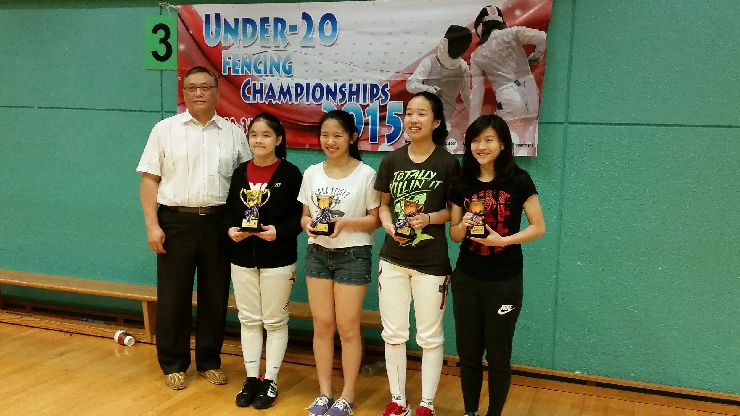 Gold in Hong Kong Under-17 Fencing Championships 2015 