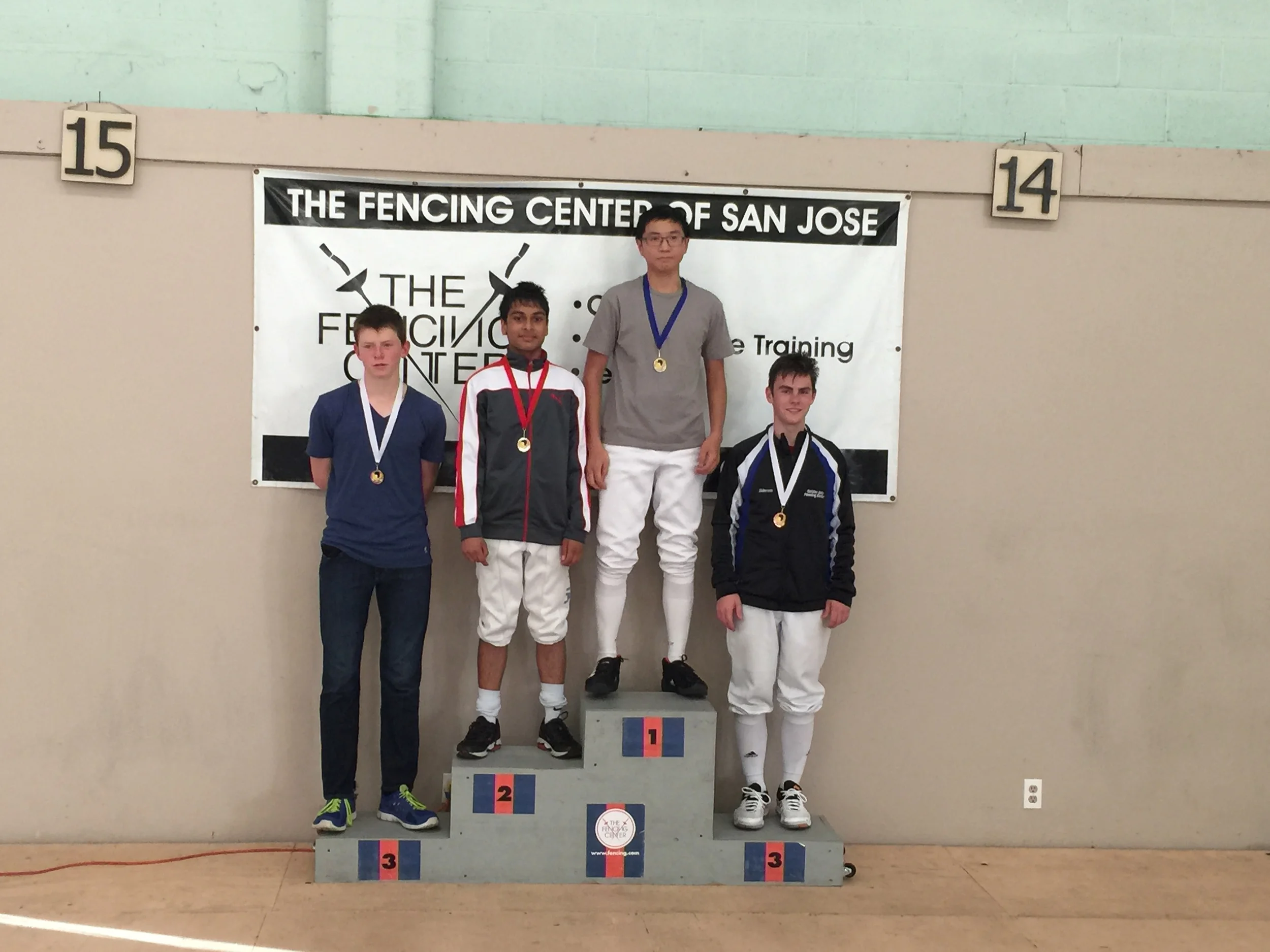 Gold in Bay Cup Senior Mixed Foil, USA