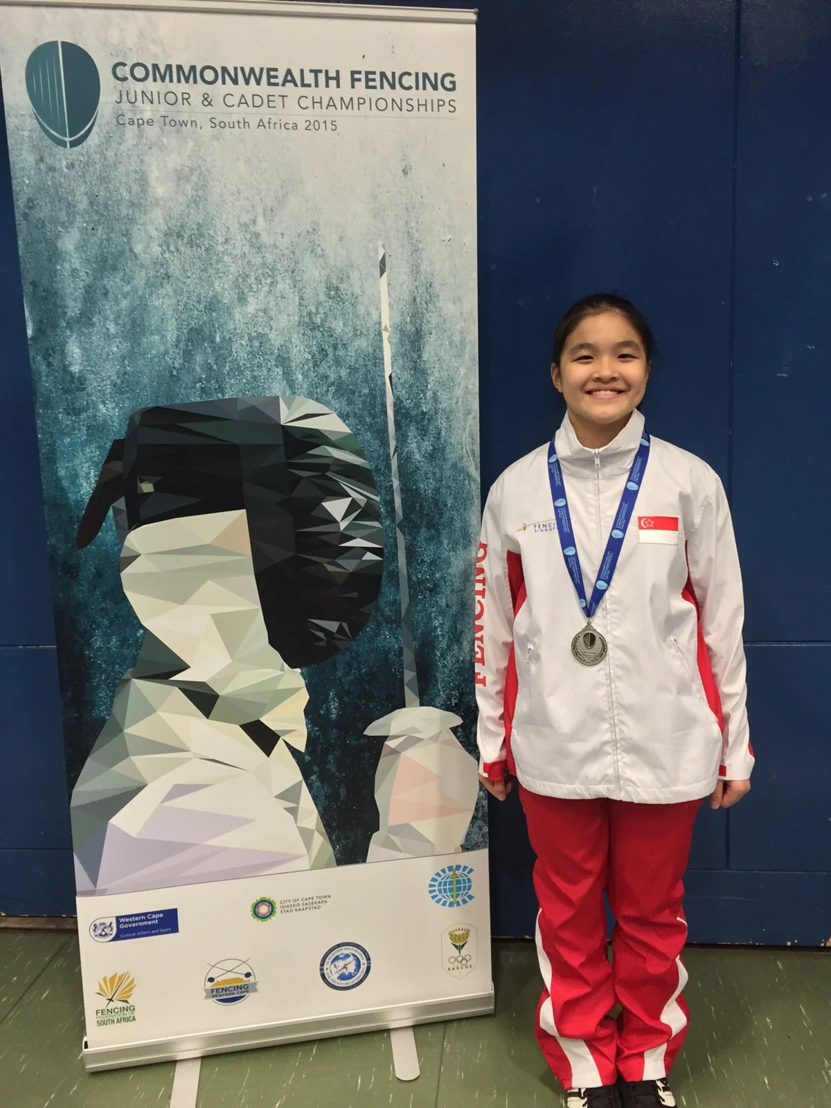 Silver in Commonwealth Fencing Junior and Cadet Championships 2015 in South Africa