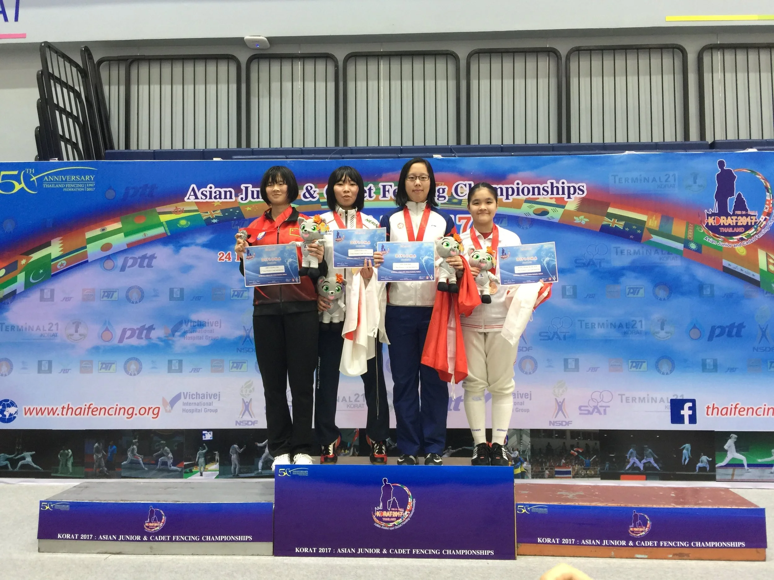 Bronze in Asian Junior and Cadet Fencing Championships 2017