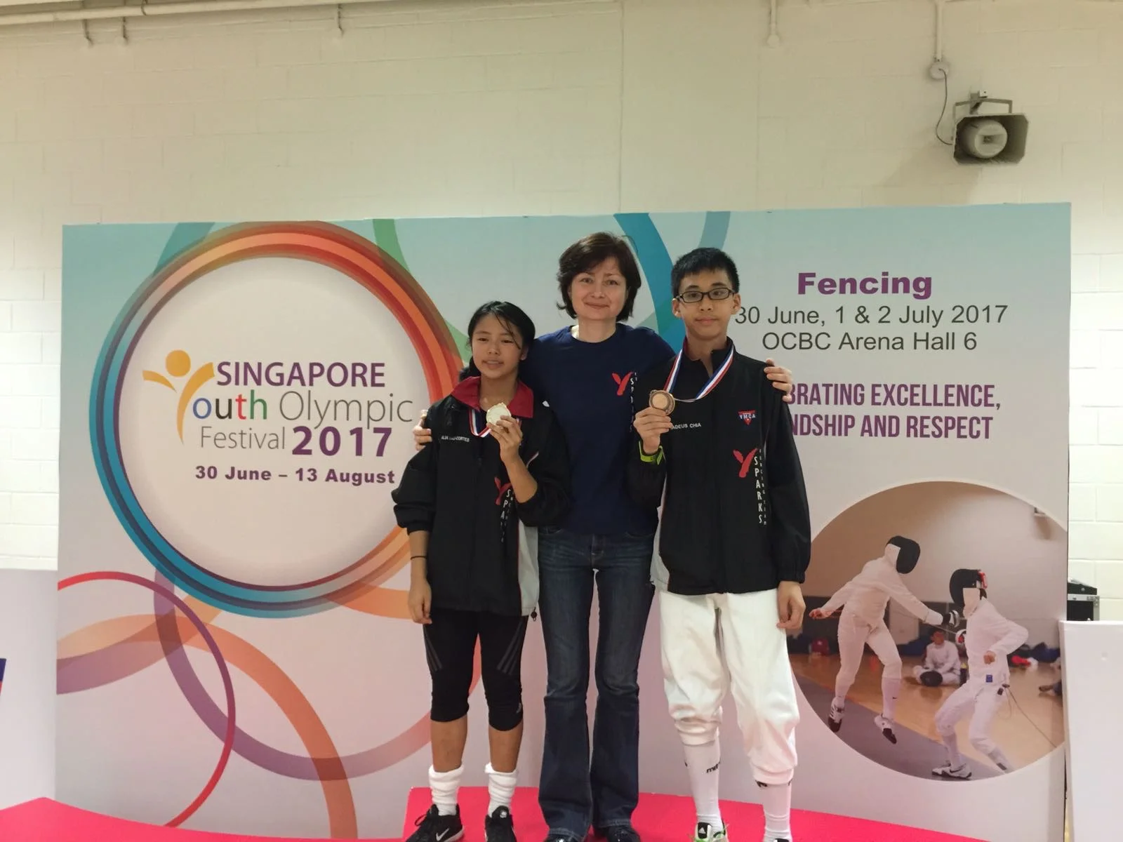 Gold, Silver and Bronze in Singapore Youth Olympic Festival 2017