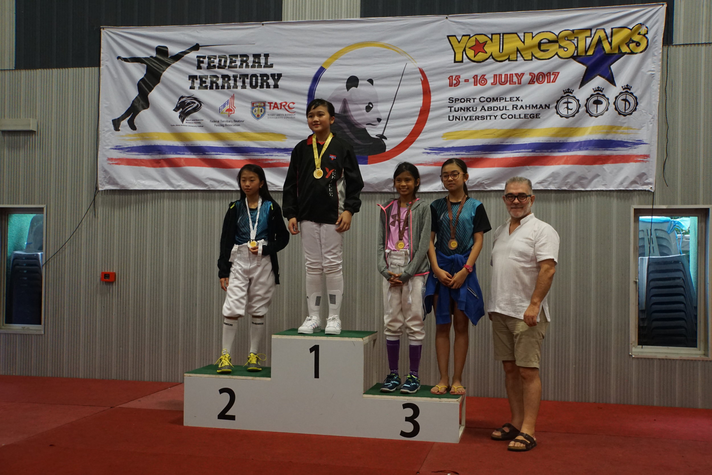 Gold, Silver and Bronze in FT Young Stars Fencing Championship 2017