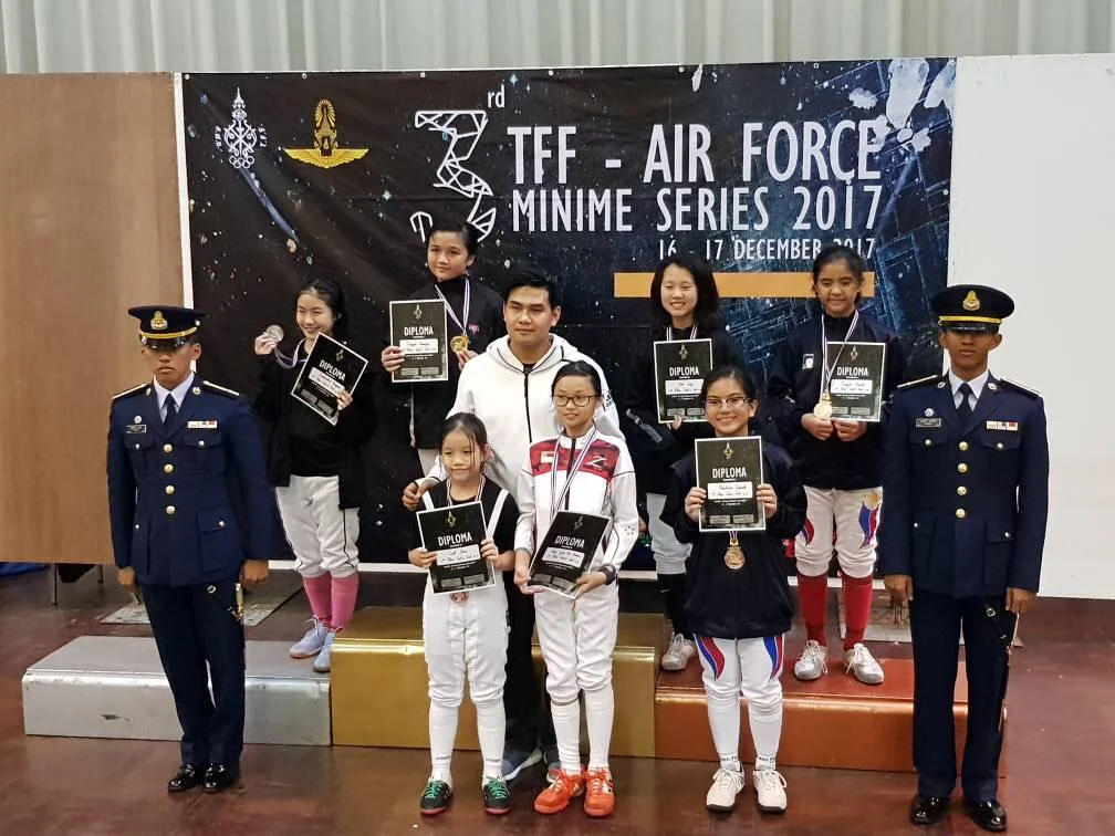 Gold and Bronze in 3rd Thailand Fencing Federation Minime Series 2017