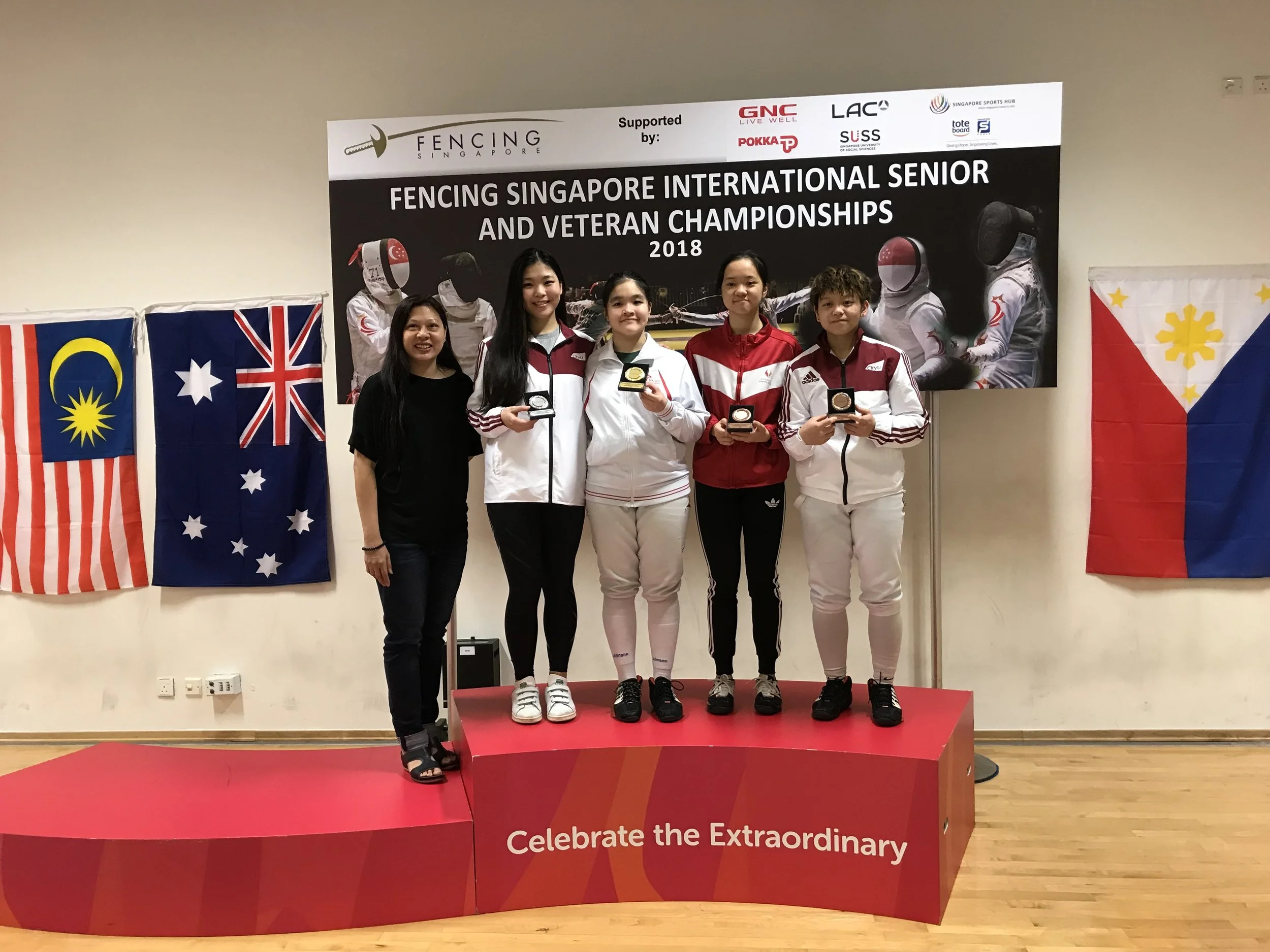 Gold in 2018 Fencing Singapore International Senior and Veteran Championships
