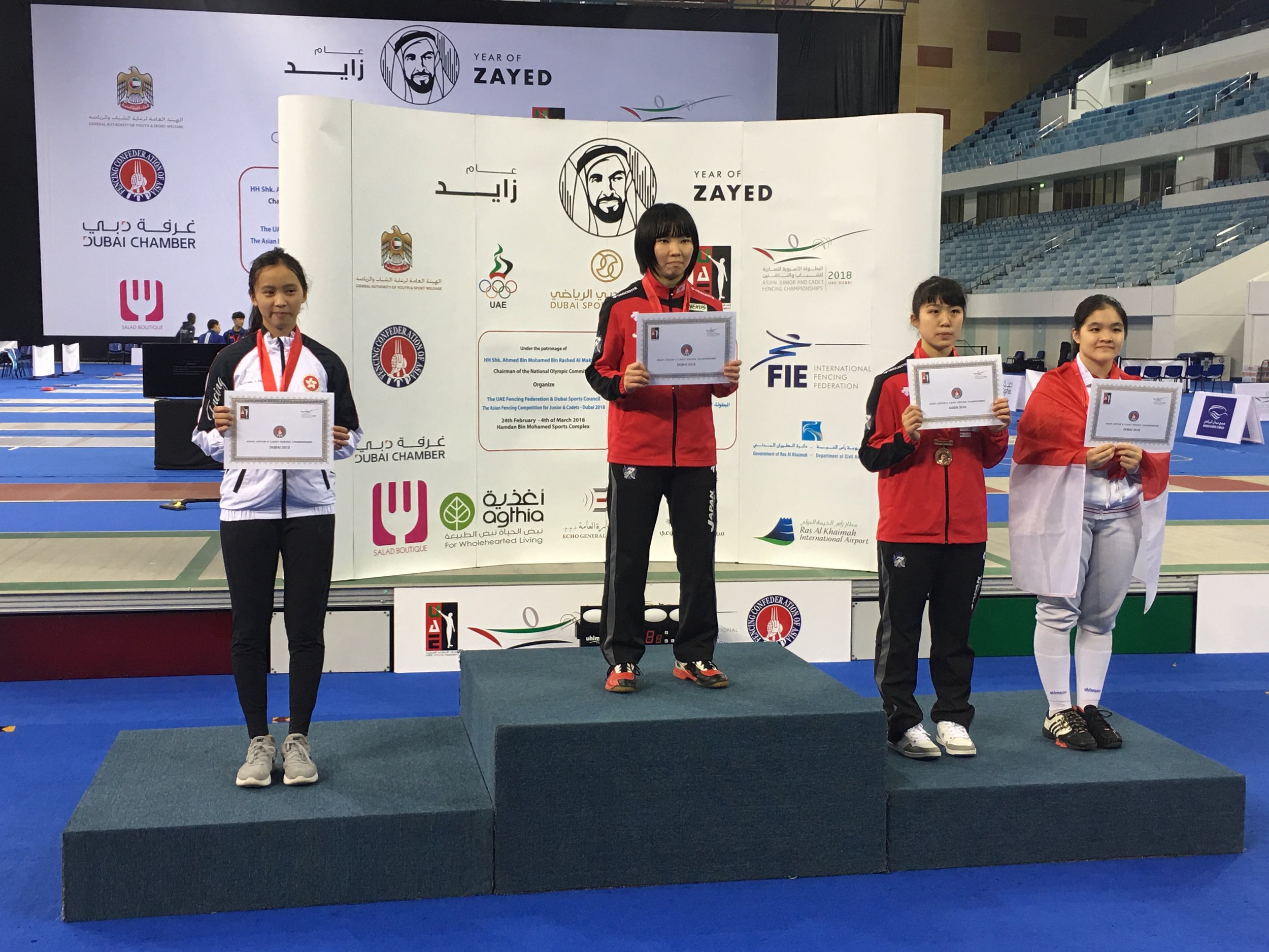 Silver and Bronze in Asian Junior & Cadet Fencing Championships 2018