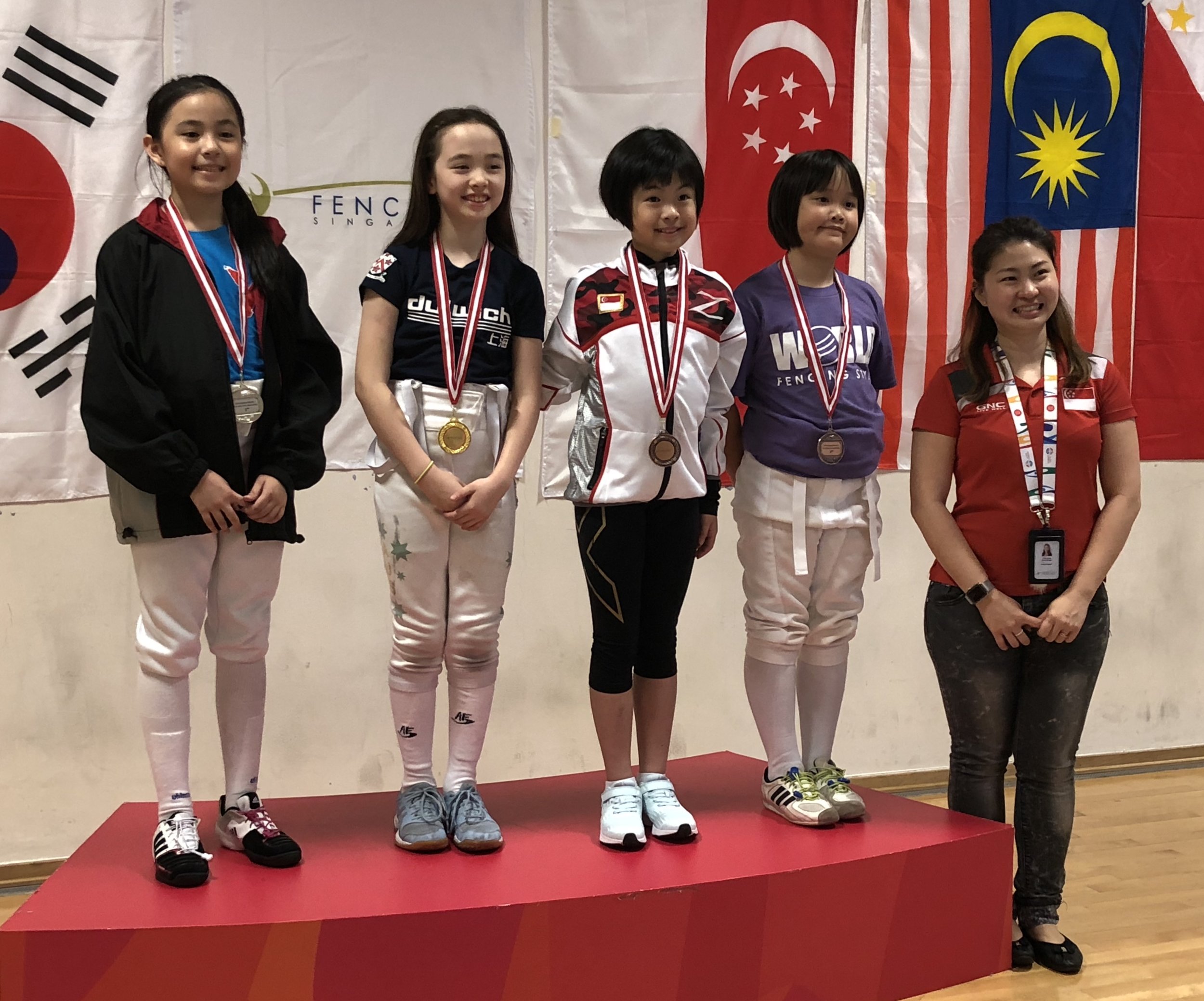 Silver and Bronze in 1st Singapore Minime Fencing Championships 2018