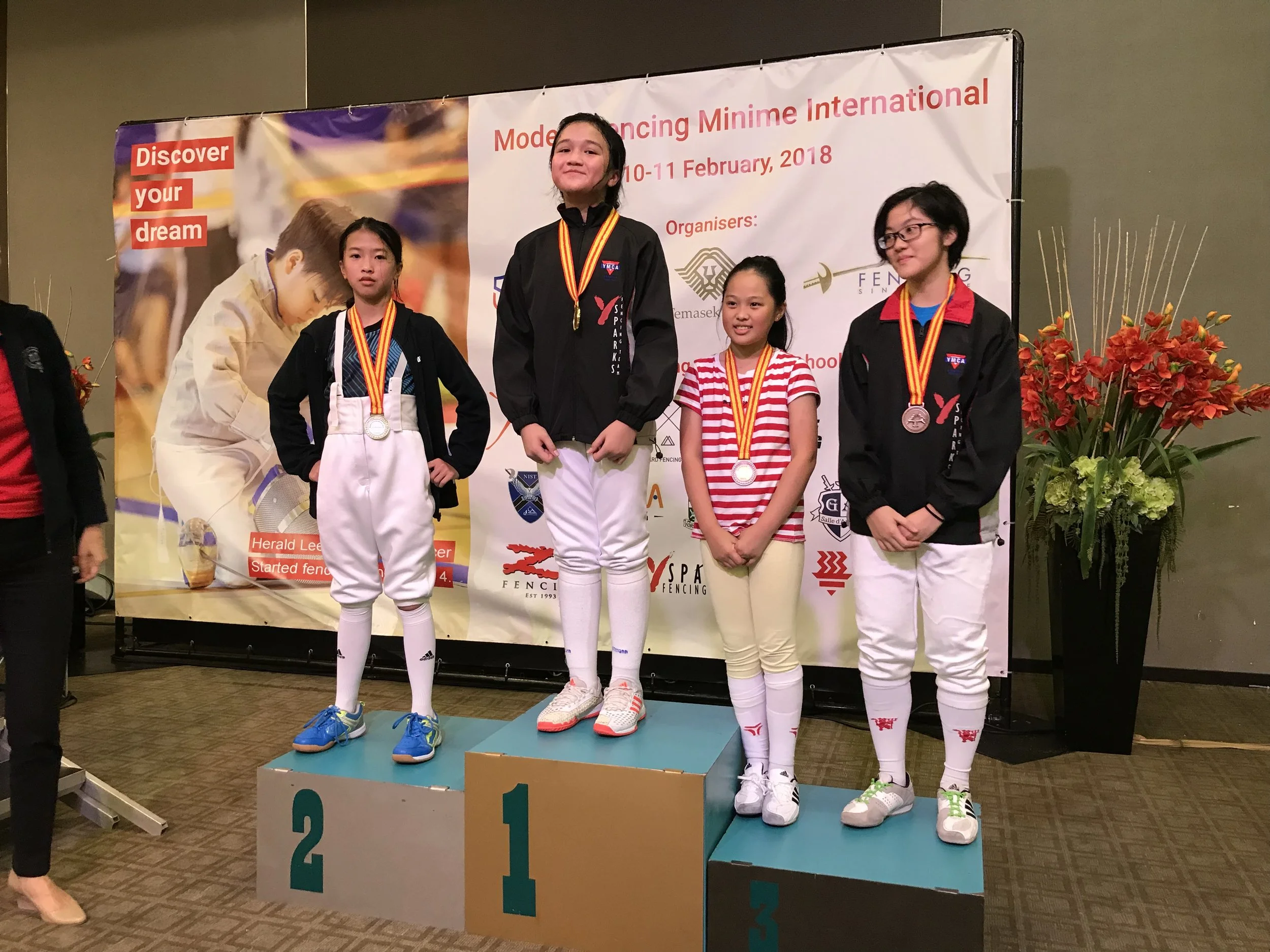 Gold, Silver and Bronze in Modern Fencing Minime 2018