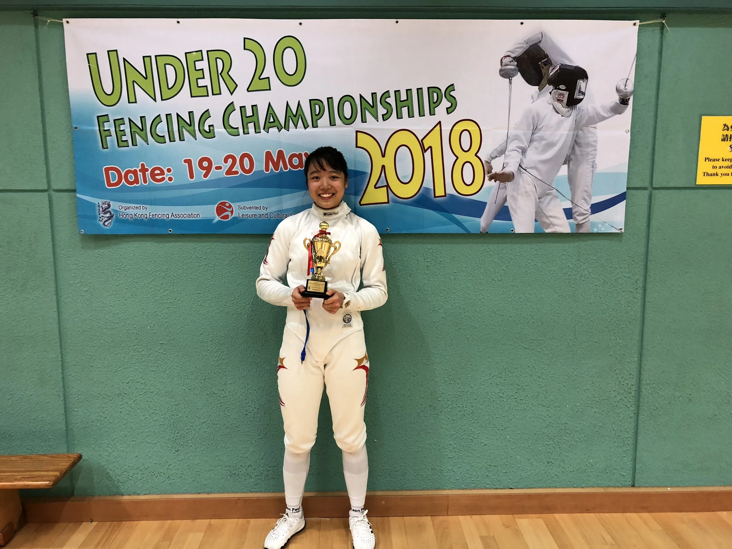 Gold in U20 Hong Kong Fencing Championships 2018