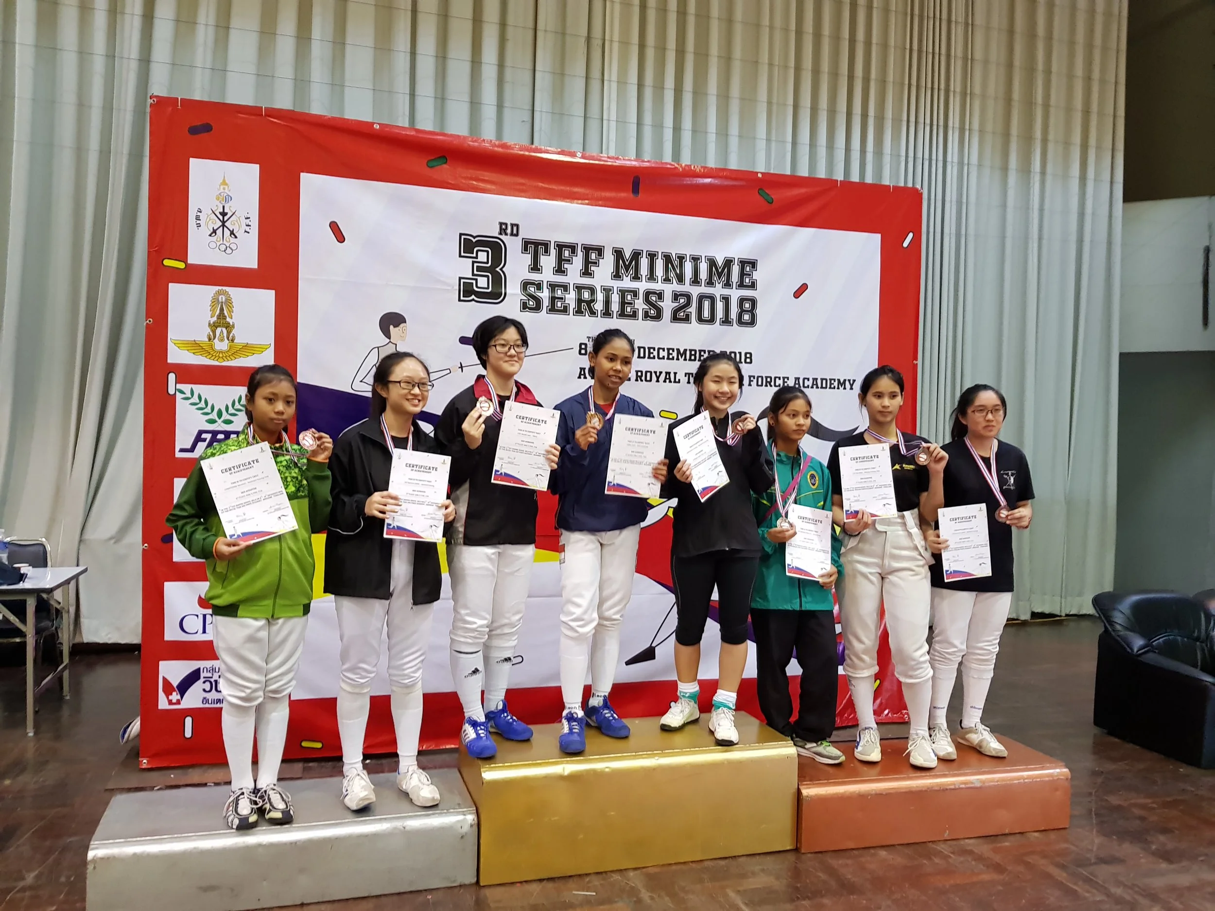 Silver in 3rd Thailand Fencing Federation Minime Series 2018