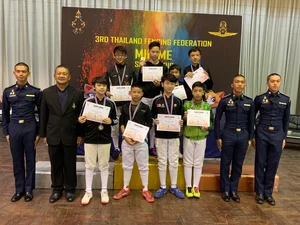 Gold, Silver and Bronze in 3rd Thailand Fencing Federation Minime 