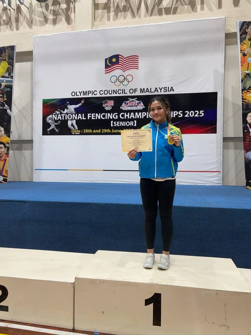Gold in Malaysian National Fencing Championships 2025