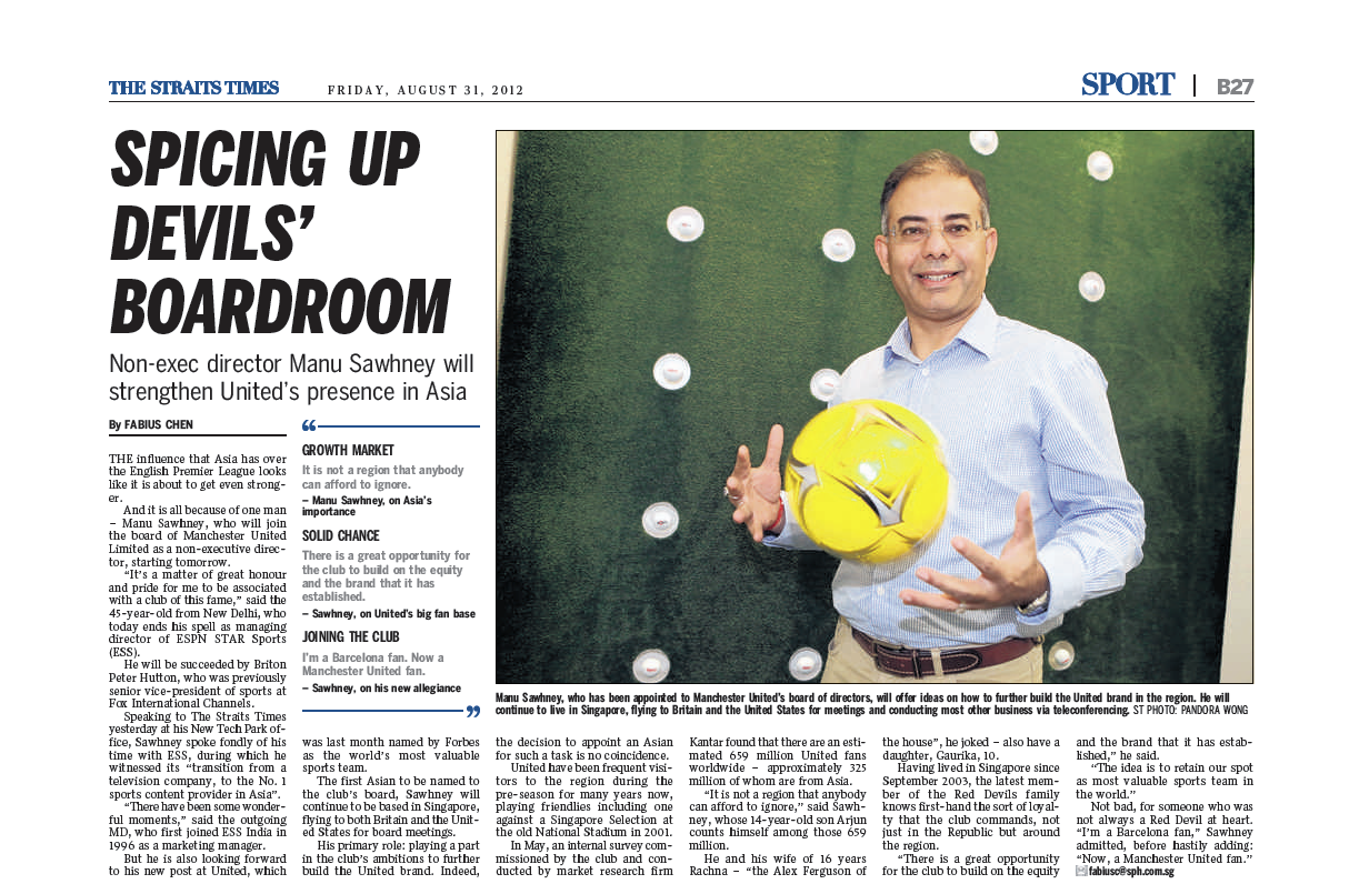 For the Straits Times