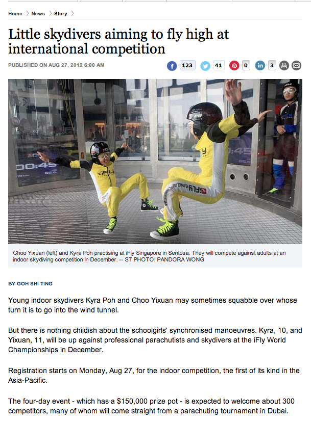For the Straits Times Online Article: http://www.straitstimes.com/breaking-news/singapore/story/little-skydivers-aiming-fly-high-international-competition-20120827