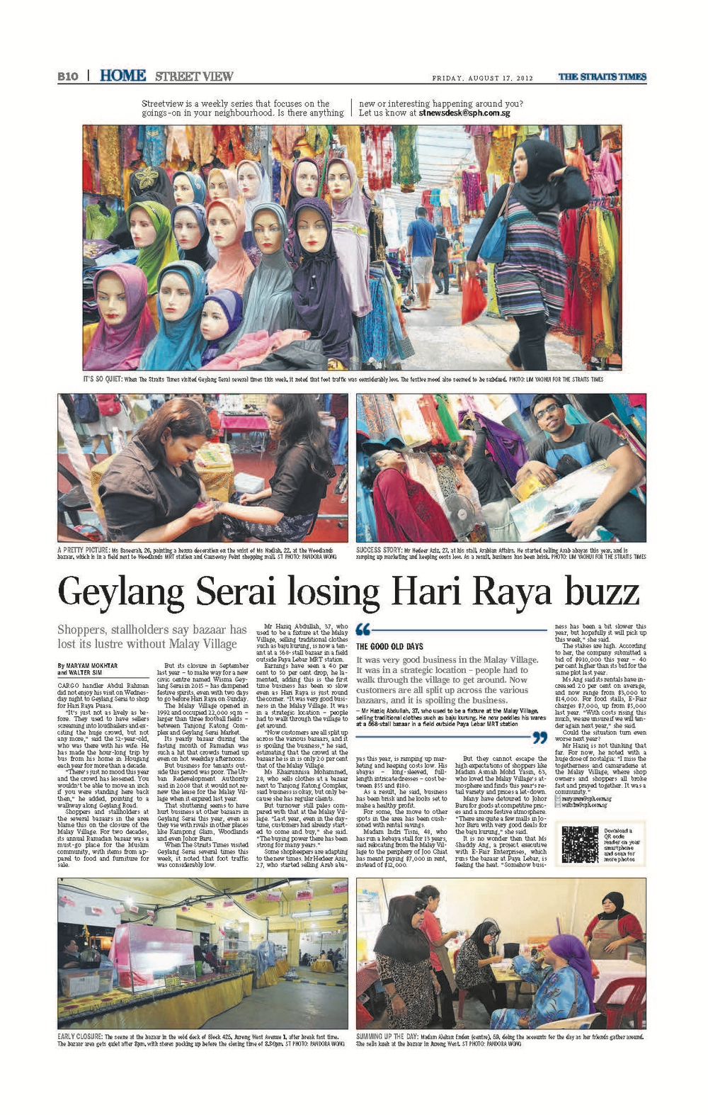 For the Straits Times