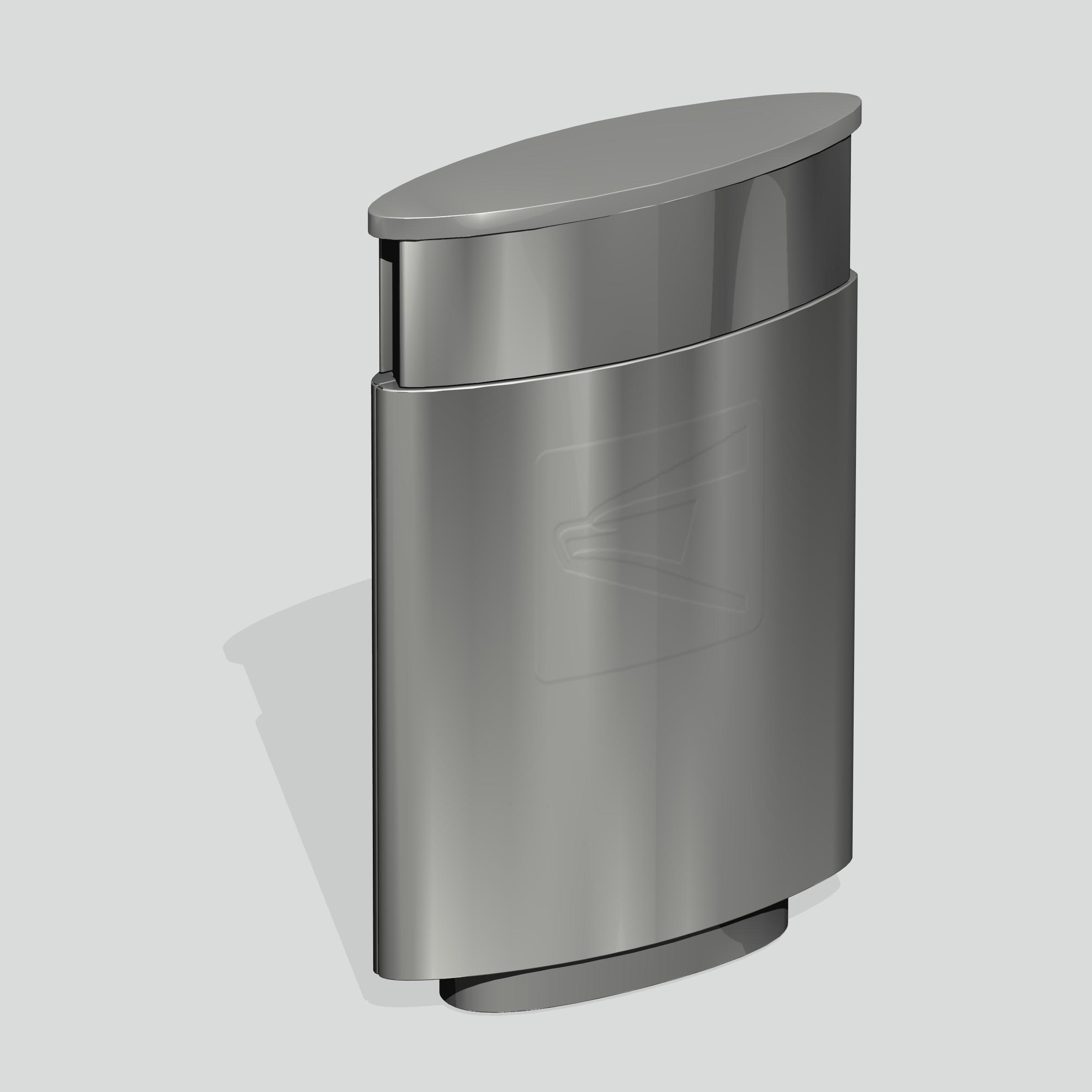 A redesign of postal drop boxes. This modernist design is intended to be timeless and convenient for placing on side walks.