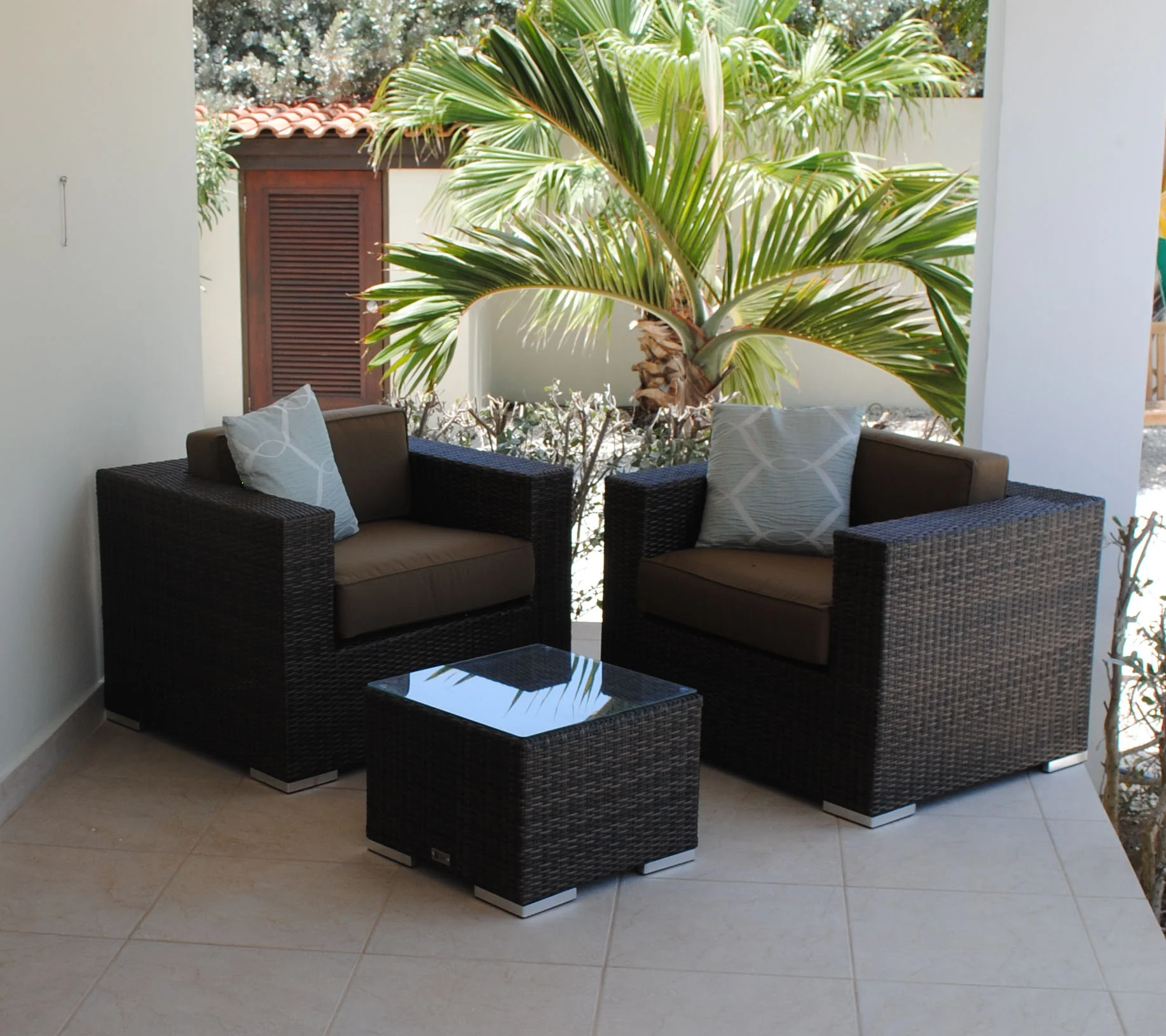 A quiet spot to relax, overlooking the pool