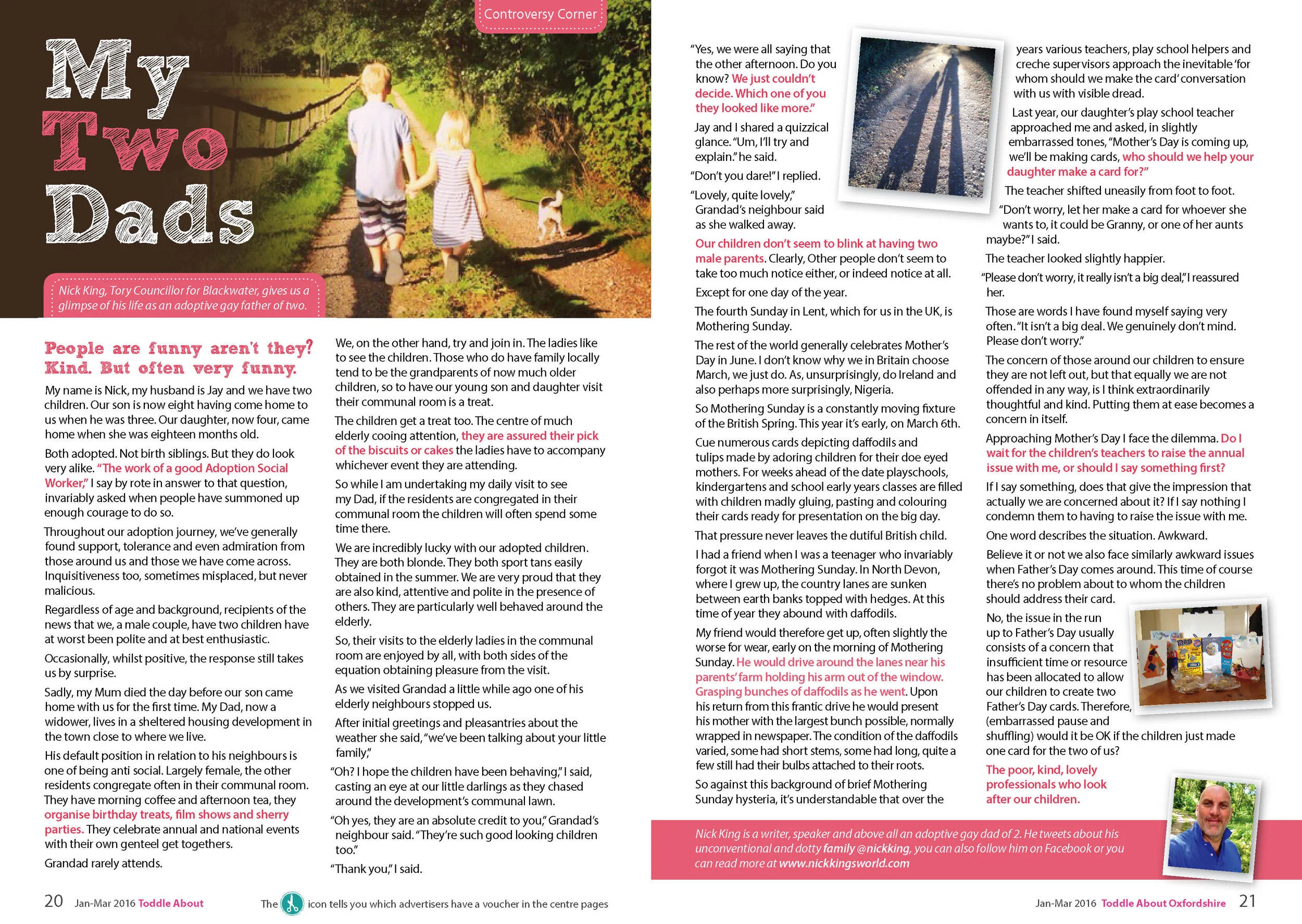 My Two Dads - An Article for Toddle About